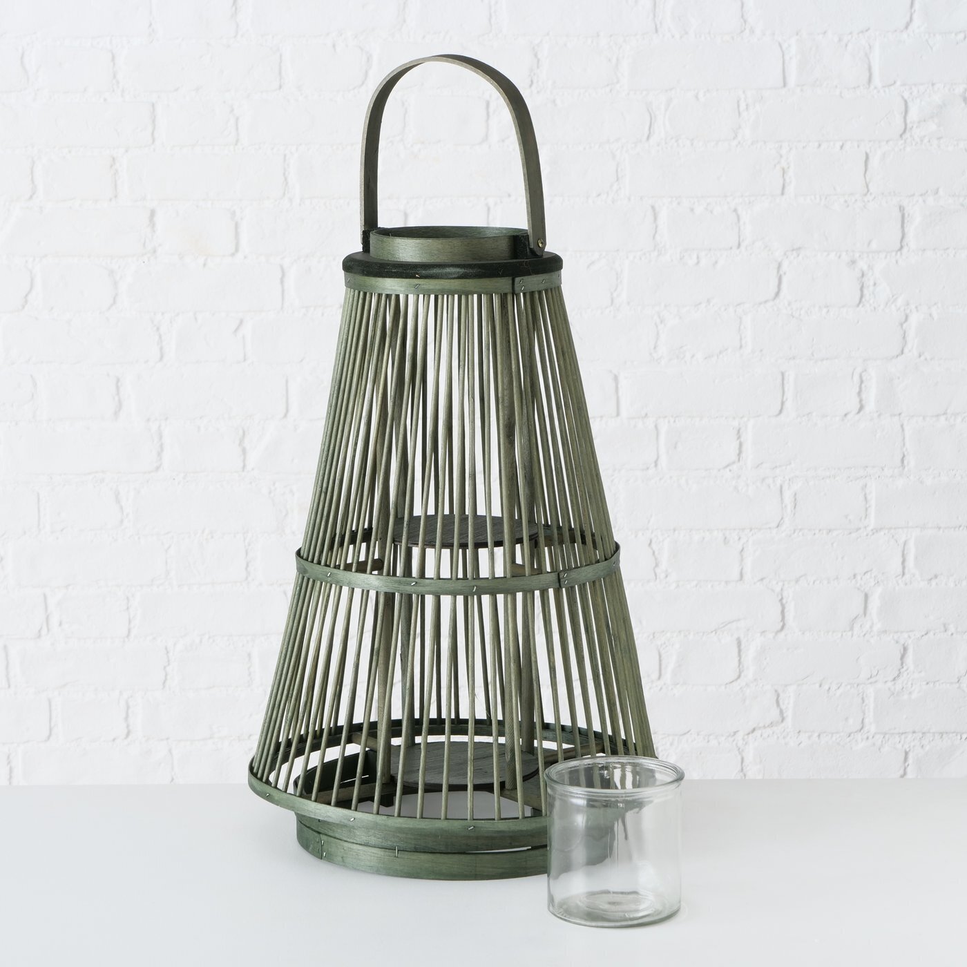Windlicht Olivia, grün 56 cm, Ø 38 cm