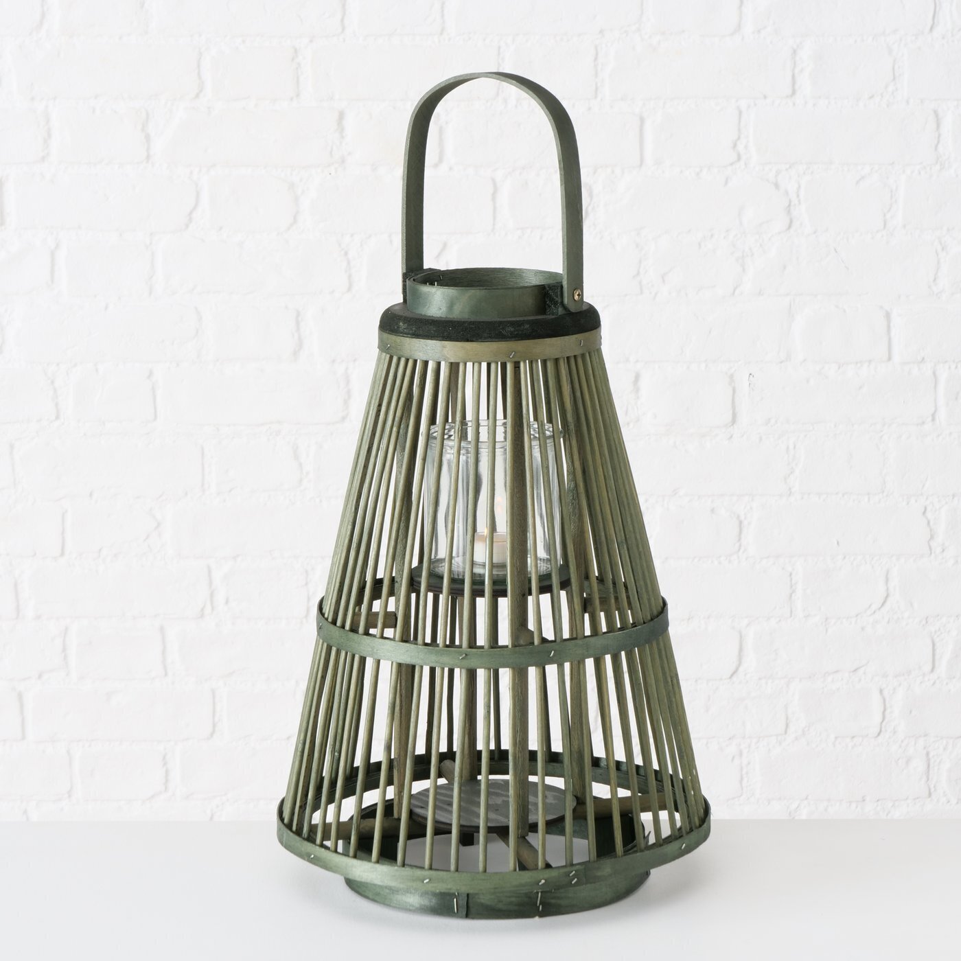 Windlicht Olivia, grün 43 cm, Ø 30 cm
