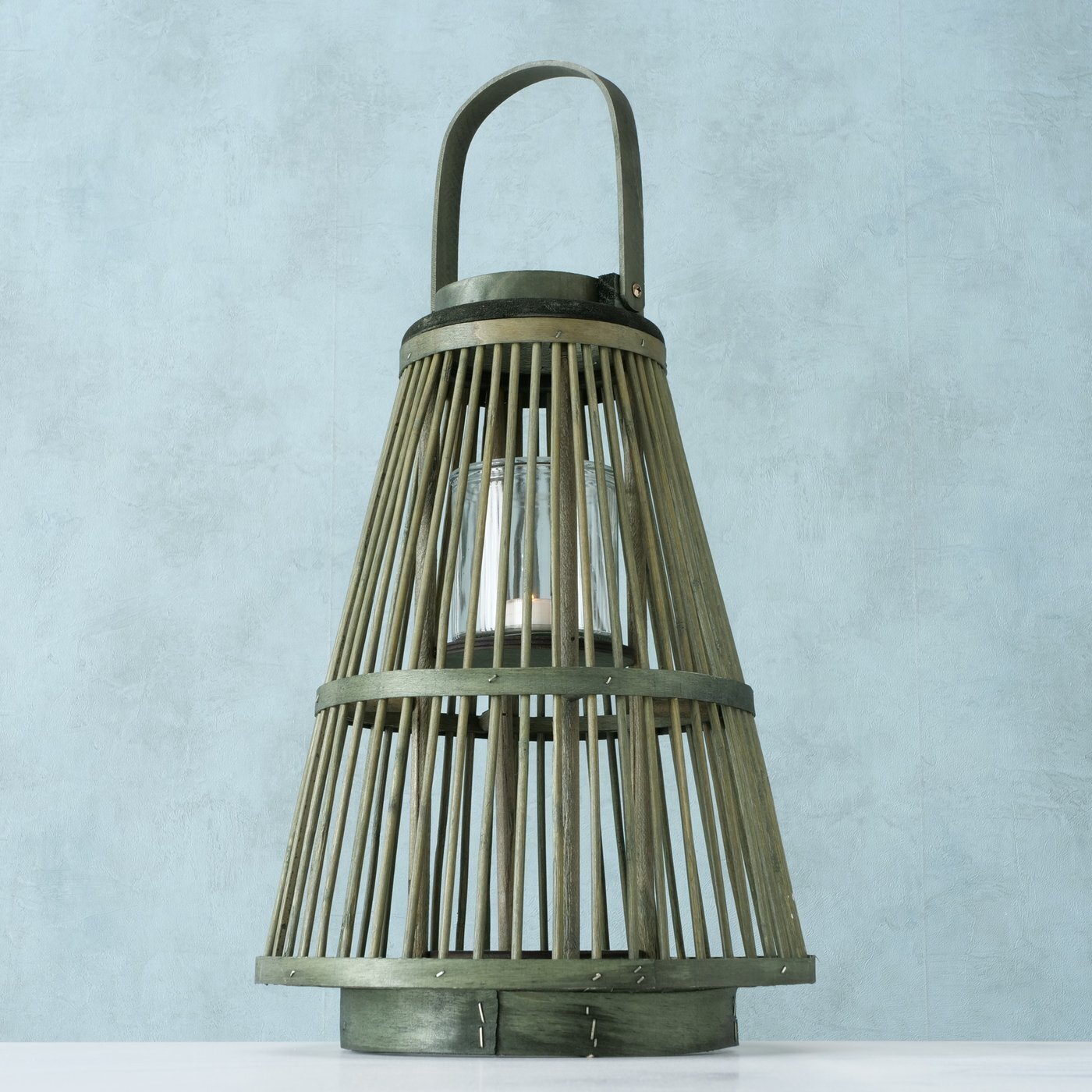 Windlicht Olivia, grün 43 cm, Ø 30 cm