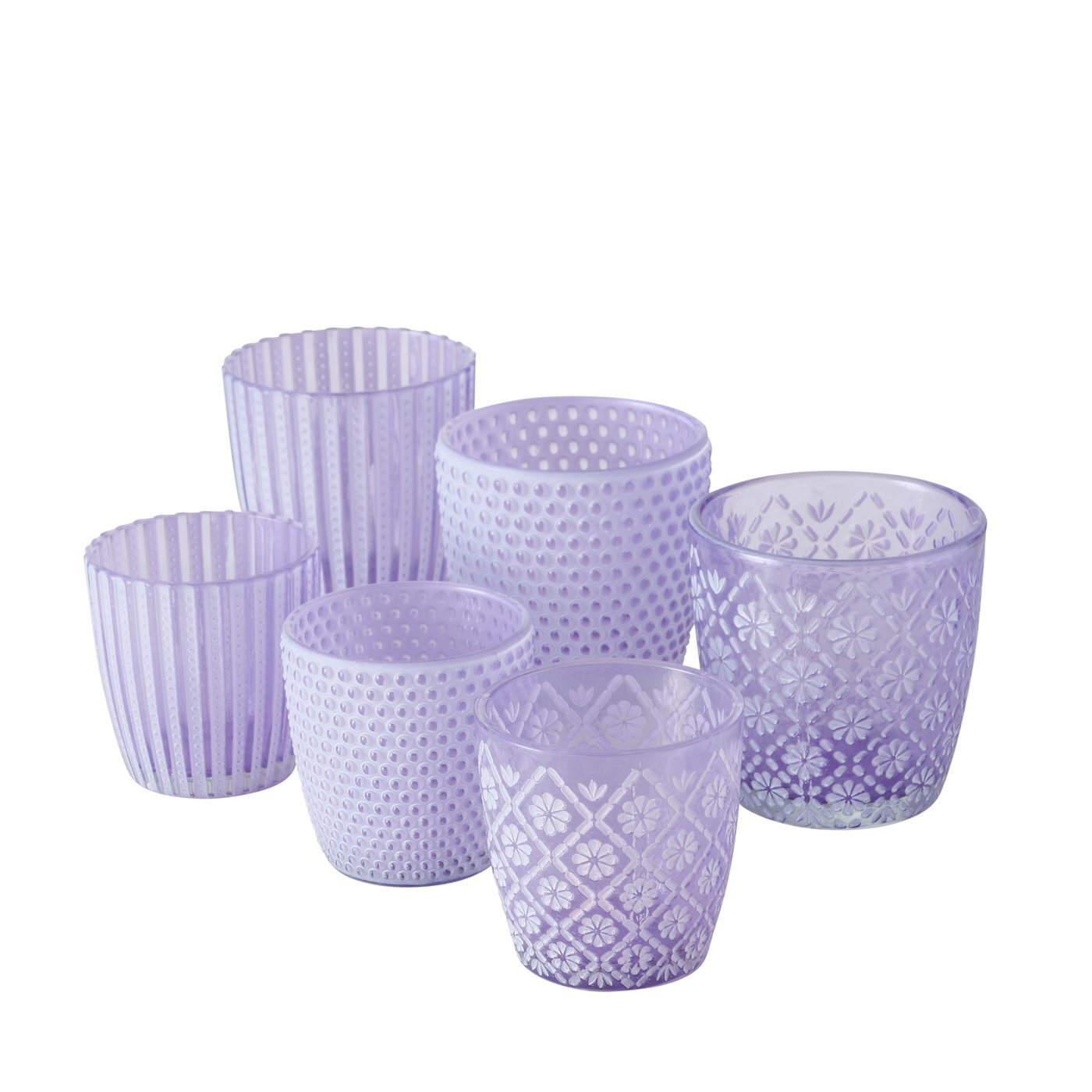 Windlicht Patty 6er-Set, lila 