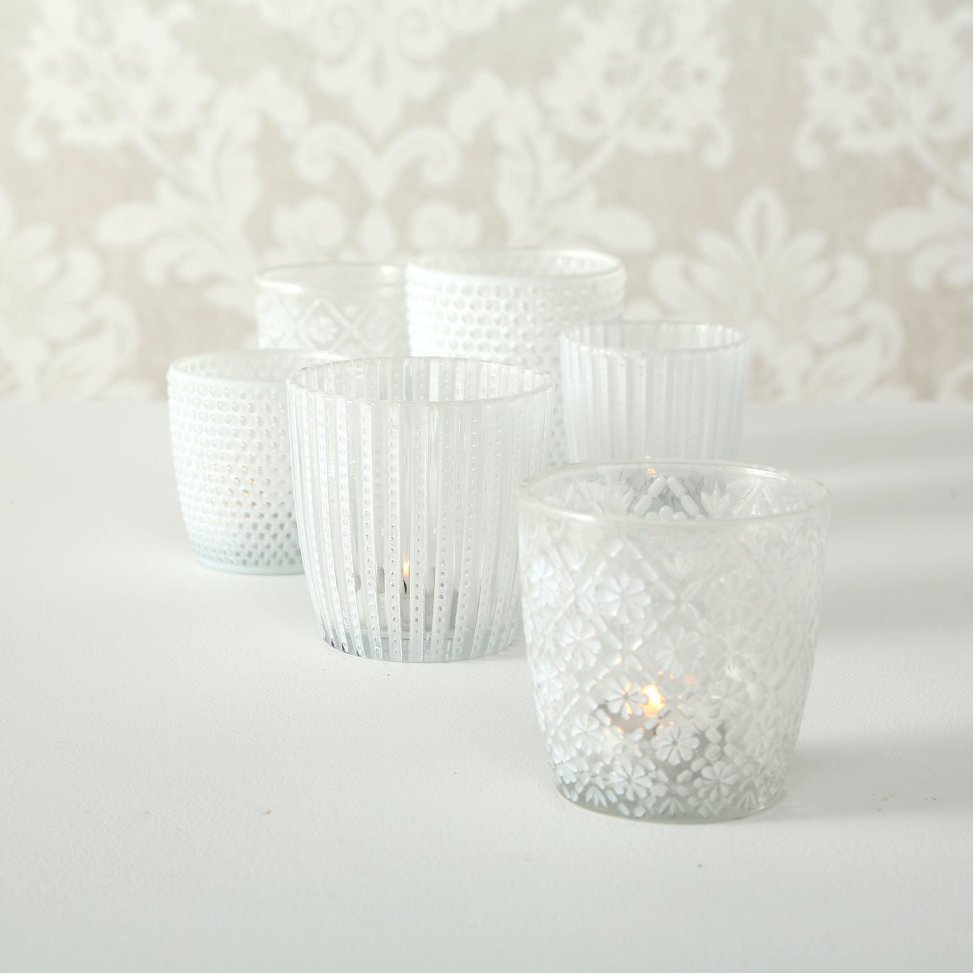 Windlicht Patty 6er-Set, weiss 