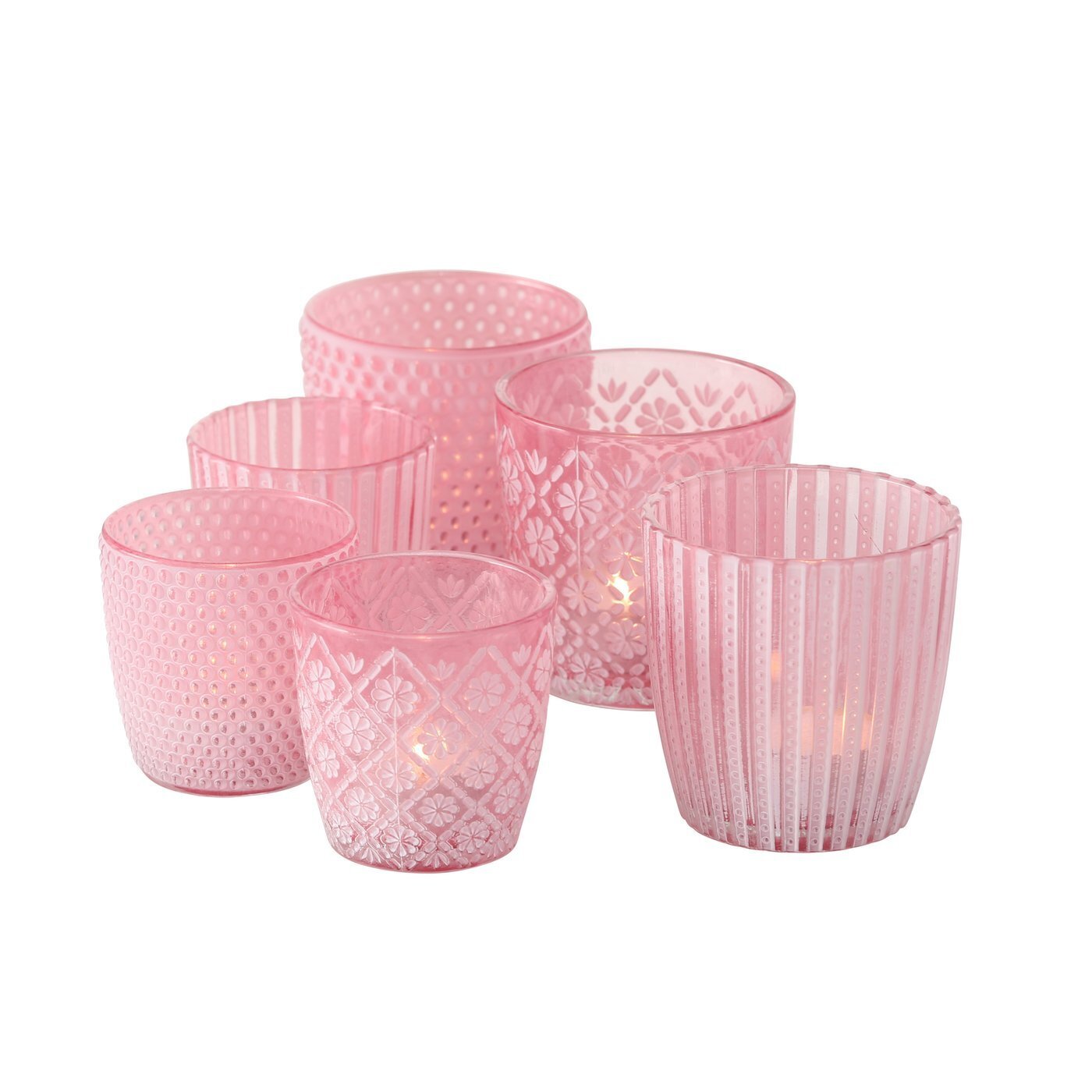 Windlicht Patty 6er-Set, pink 