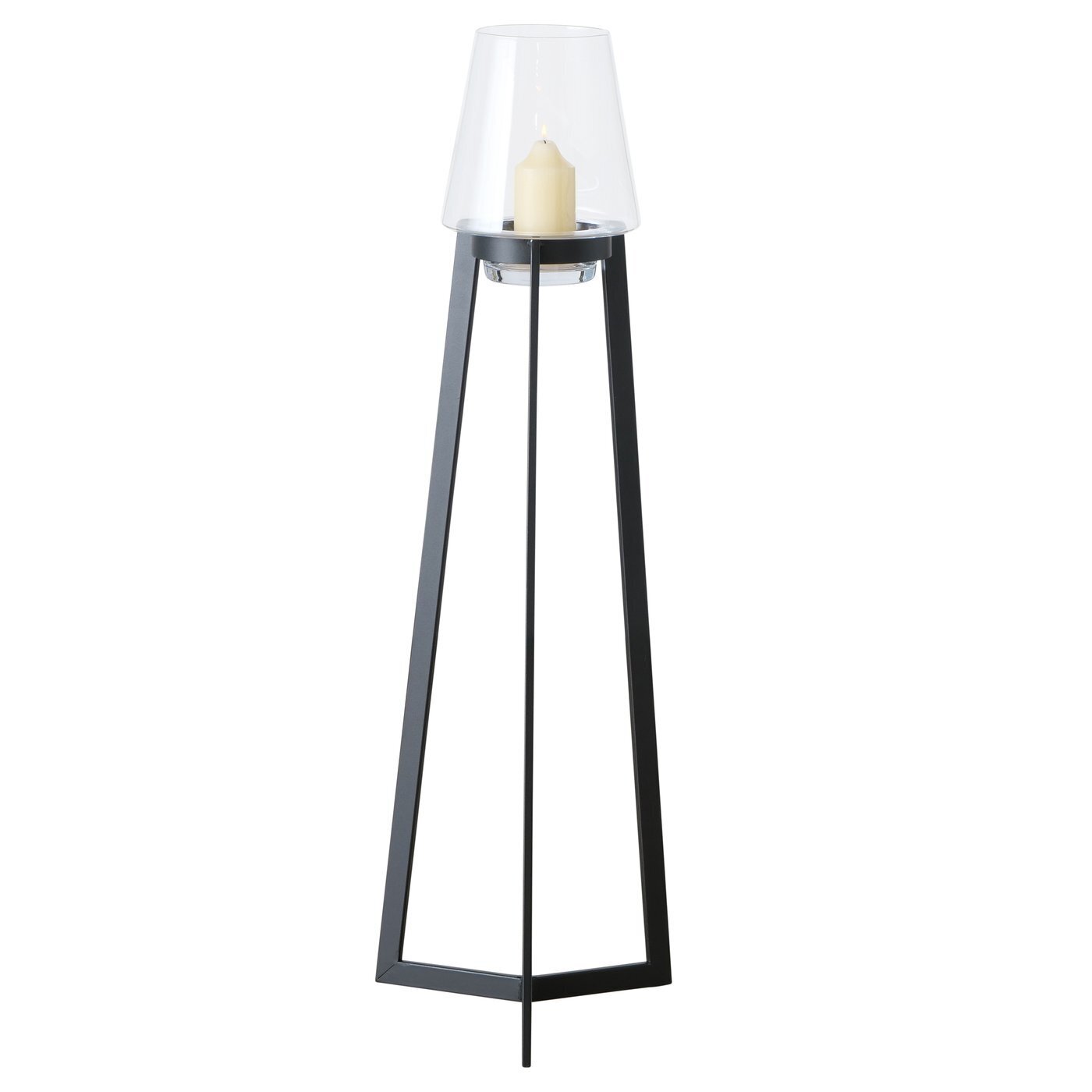 Windlicht Tulia, 2er-Set, schwarz 