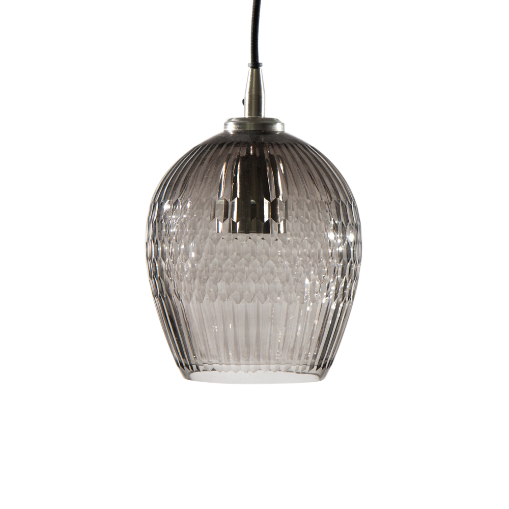 Hängelampe Smoke rund, grau 16 x 16 x 17cm