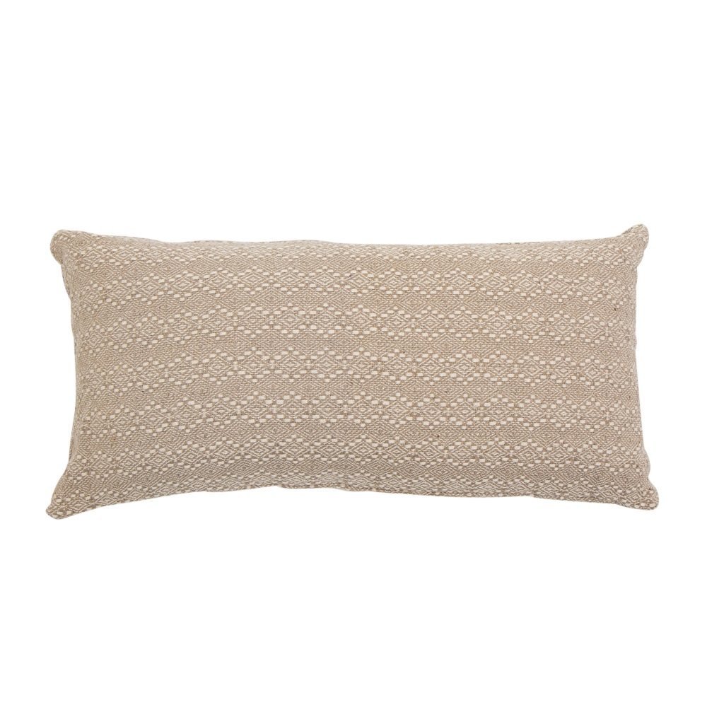 Kissen mit Harlekin Muster, beige
