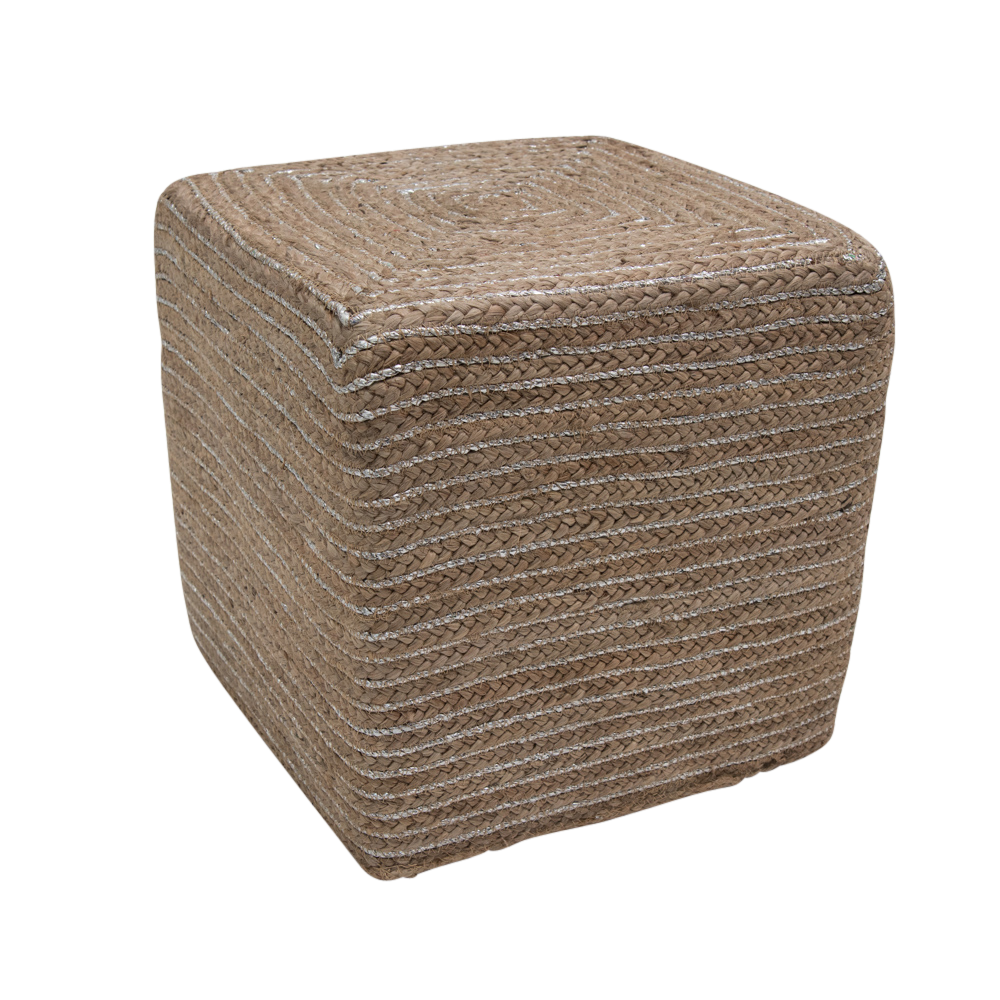 Pouf Silver String, silber 