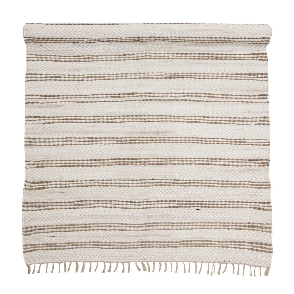 Teppich mit Streifen, weiss