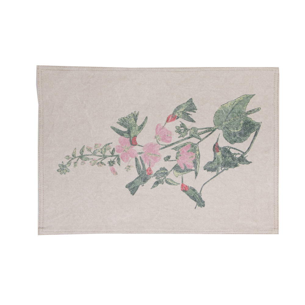 Tischset Green Birds, weiss 