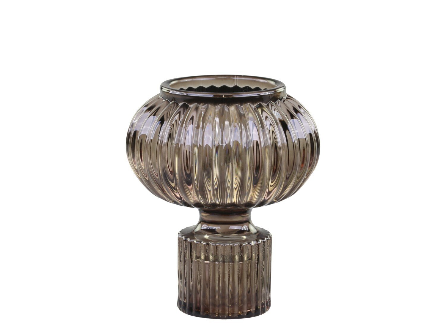 2 in 1 Kerzenständer Teelichtglas, mokka