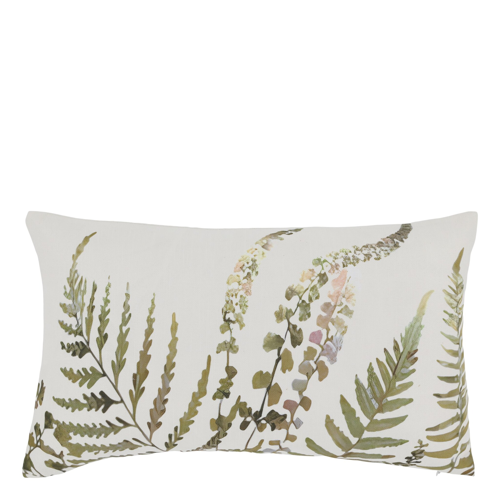 Aix Kissebezug mit Blumendruck, weiss 50 x 35 cm