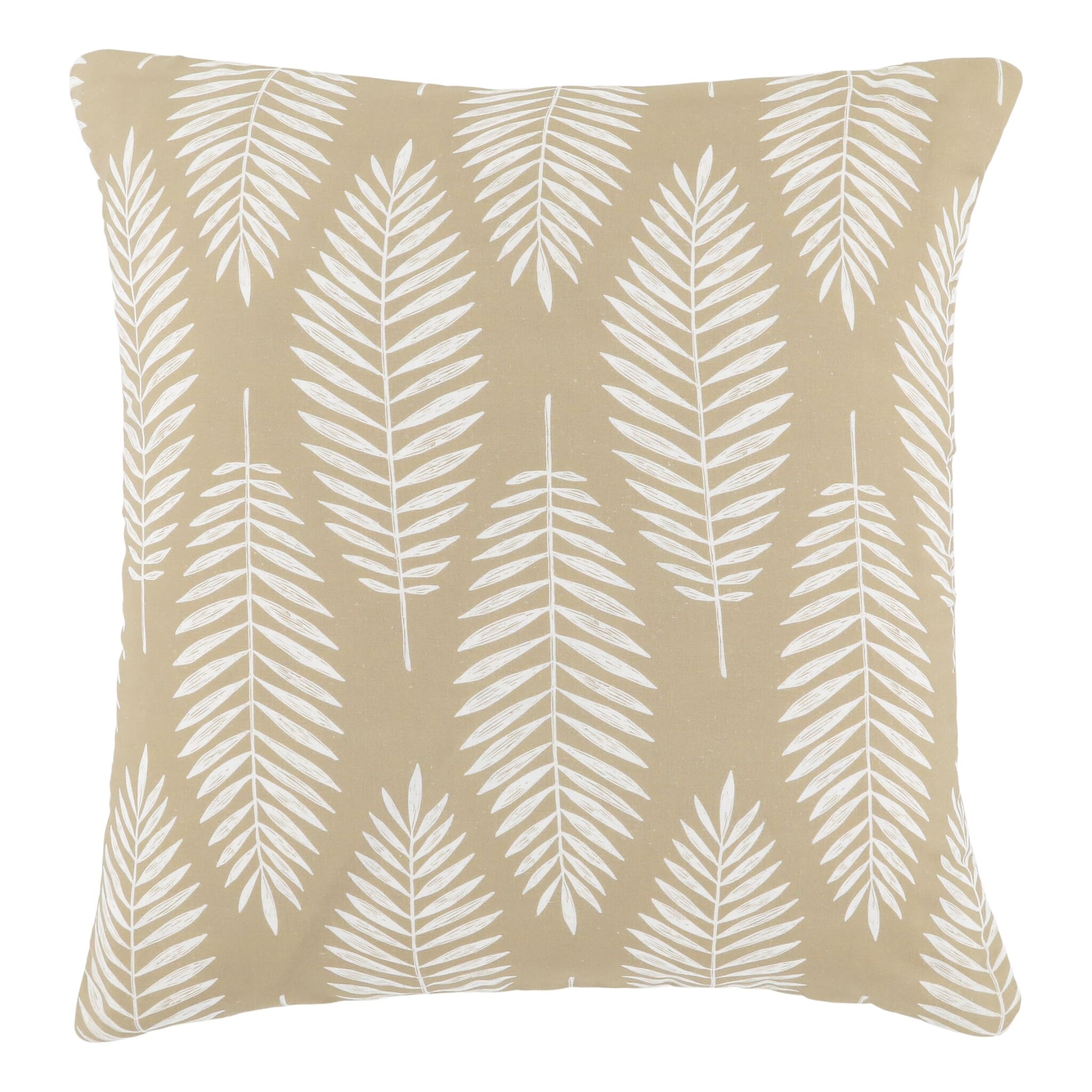 Aix Kissenbezug mit Tropischen Blattmotiv, beige 