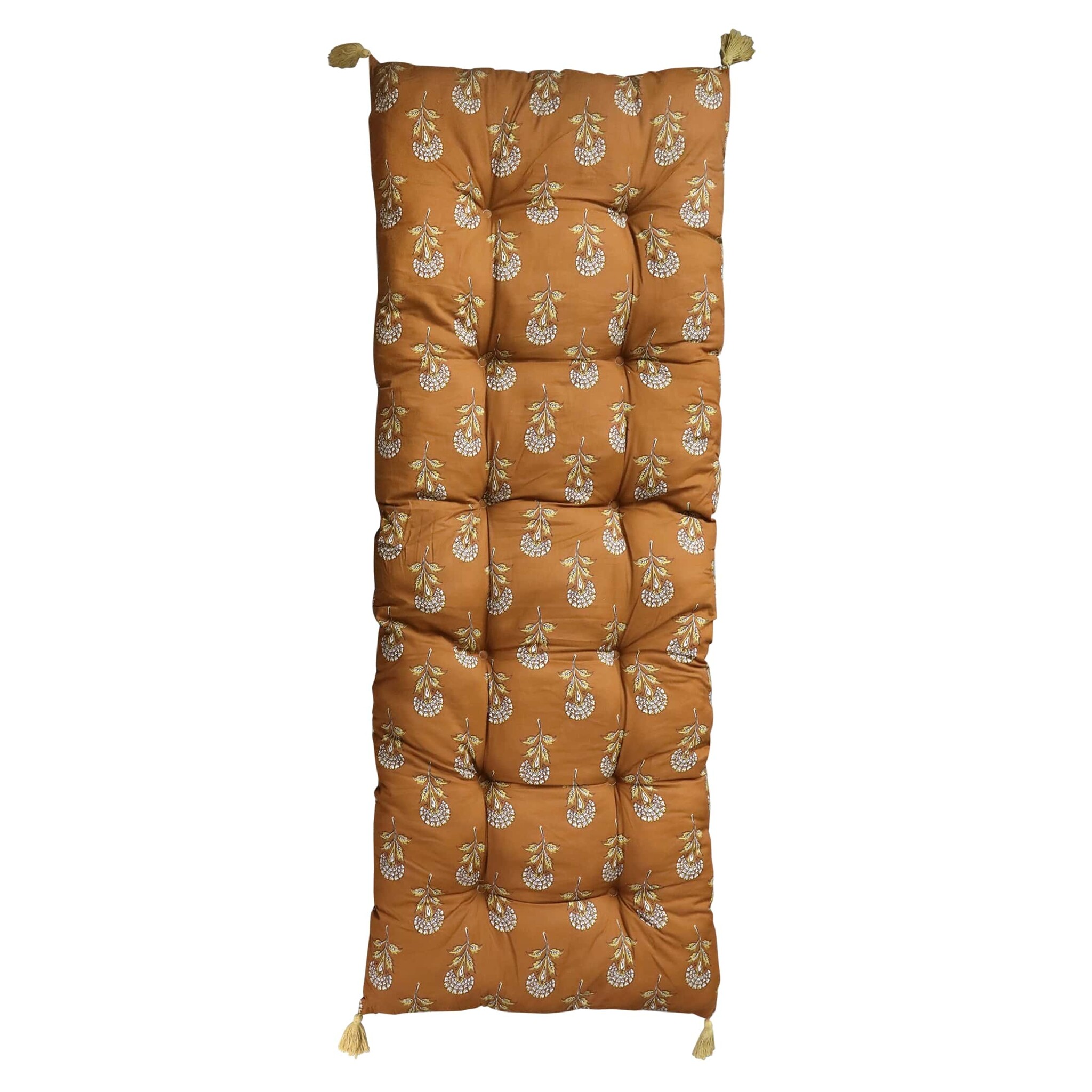 Aix Matratze mit Blumenmuster, terracotta