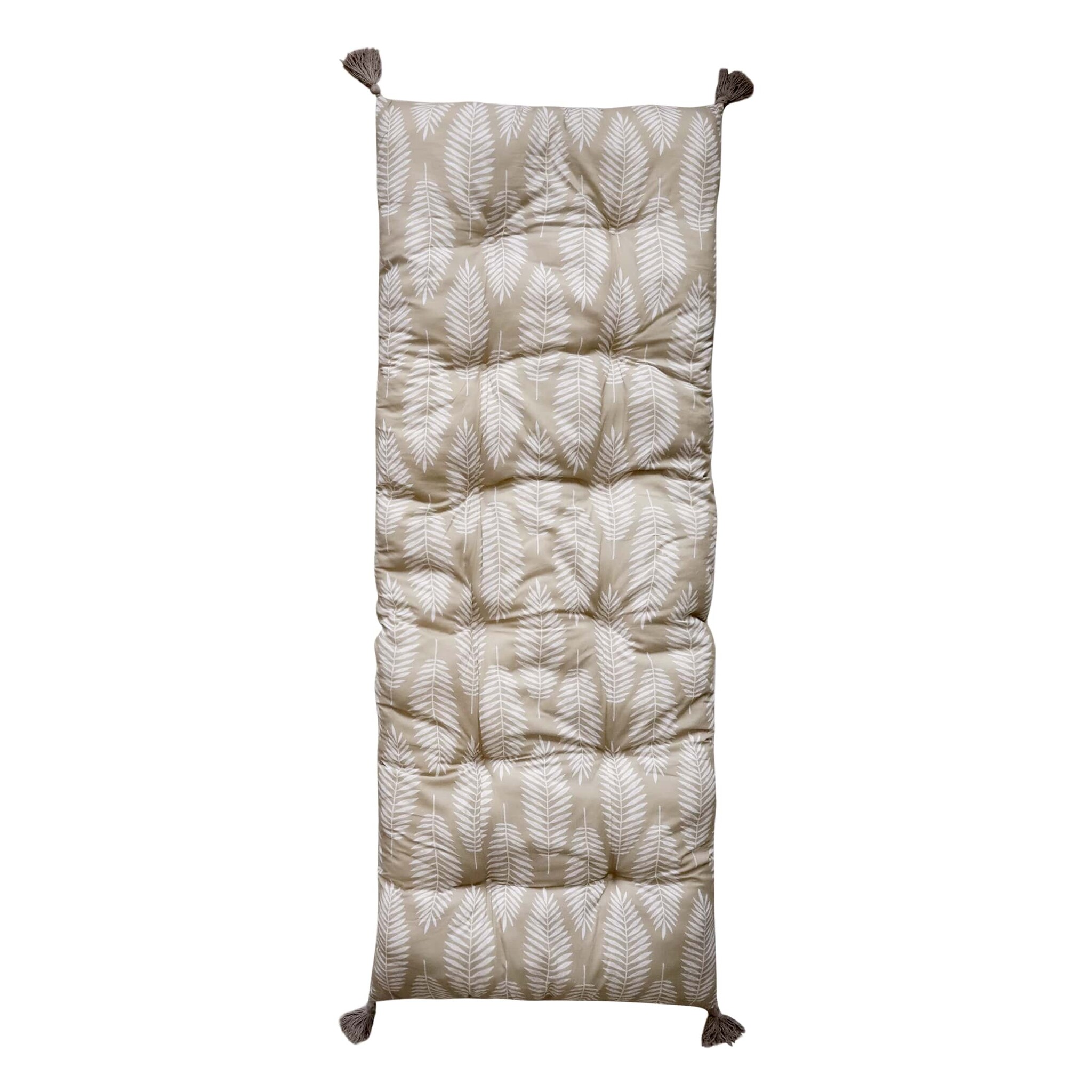 Aix Matratze mit Tropischen Blattmotiv, beige 