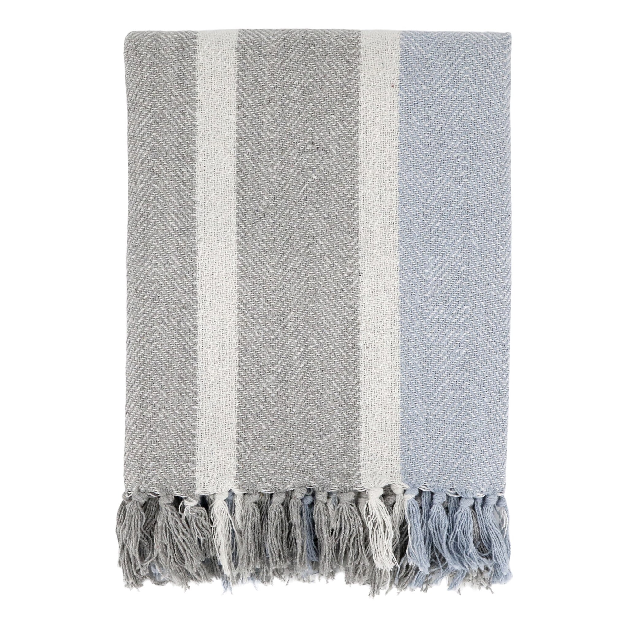 Aix Plaid aus Garnüberschuss, blau 