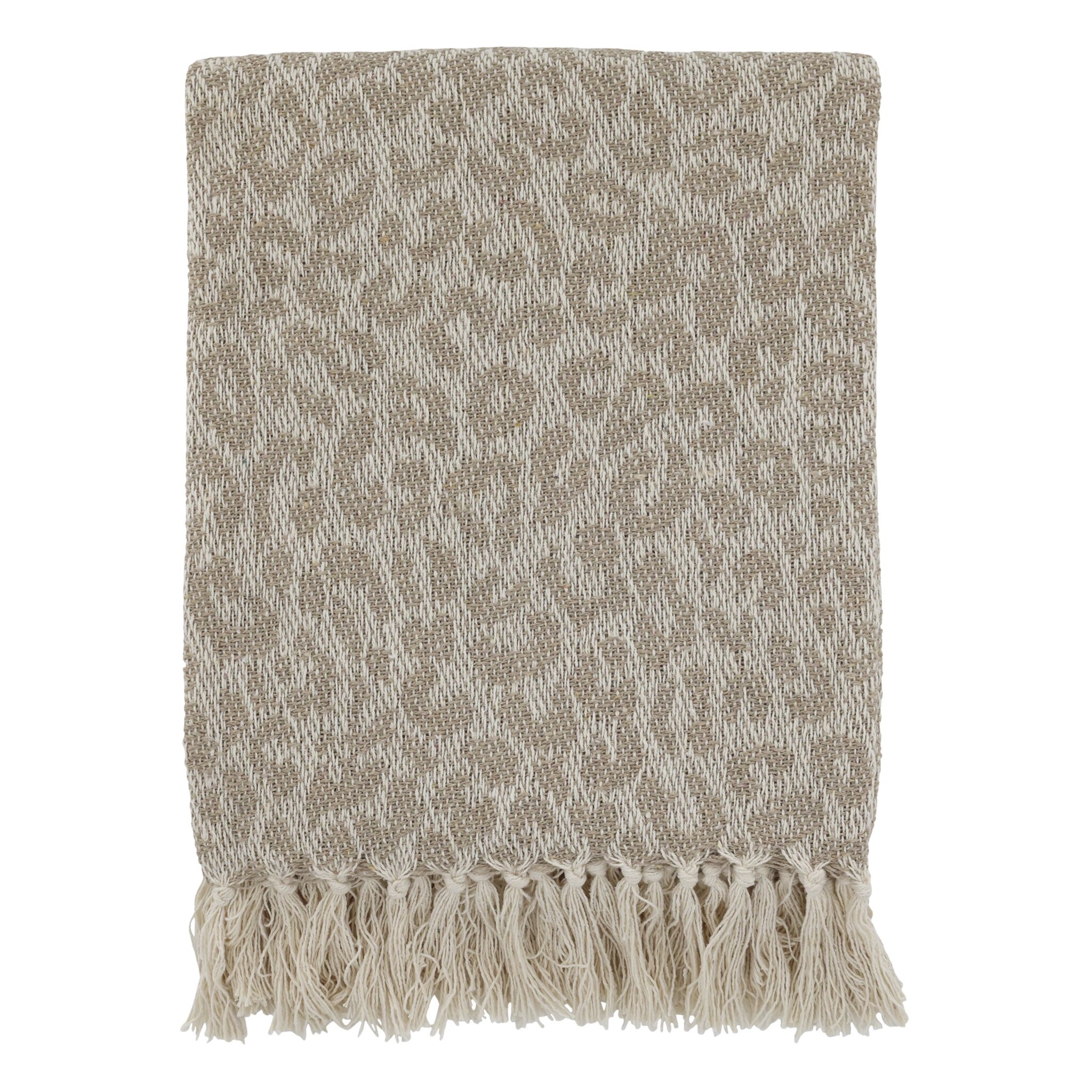 Aix Plaid aus Garnüberschuss, Leopardmuster, braun 