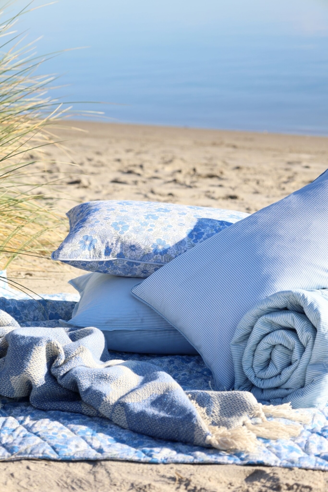 Aix Plaid aus Garnüberschuss - Sky Blue, sky blue 