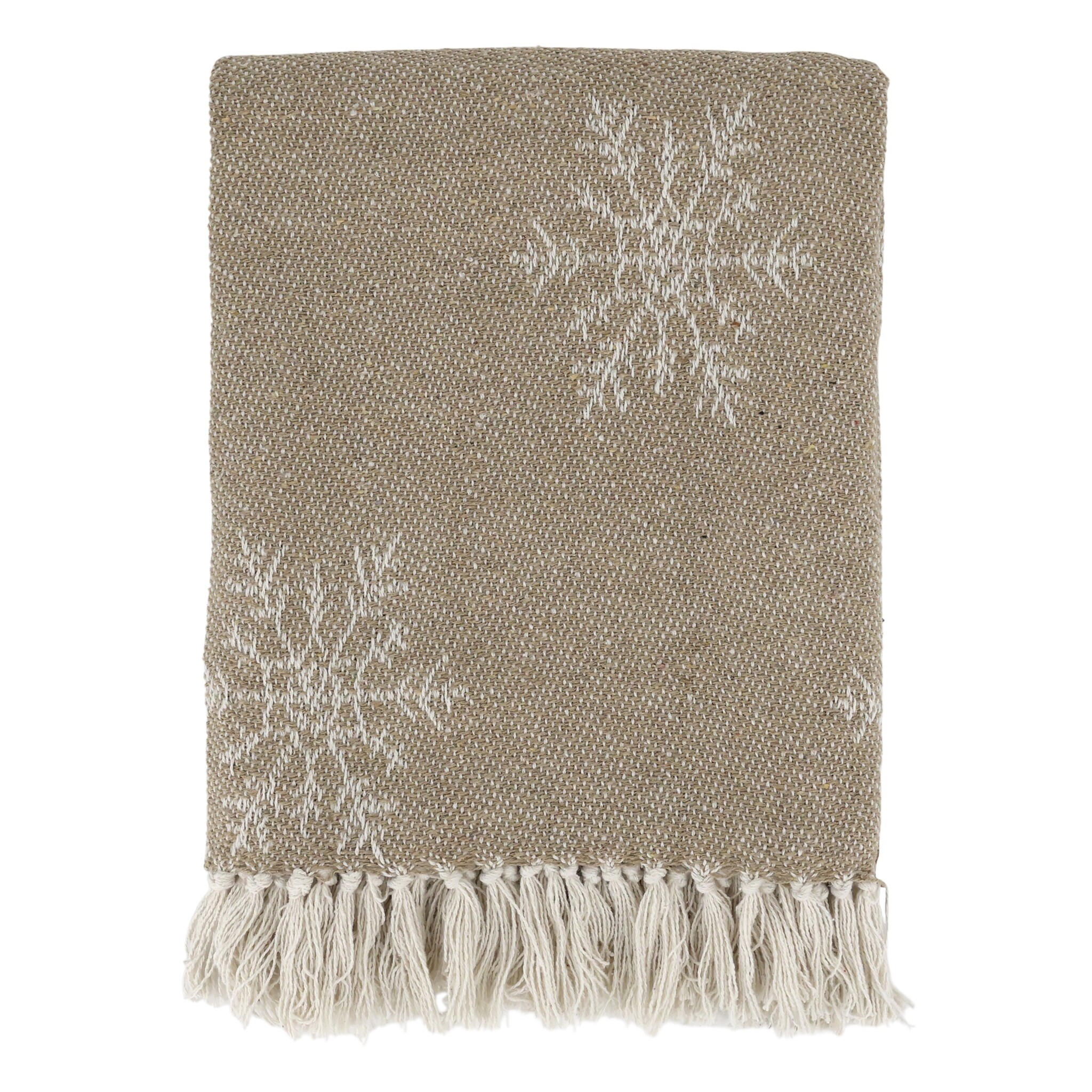 Aix Plaid Garnüberschuss mit Eiskristallen, latte 