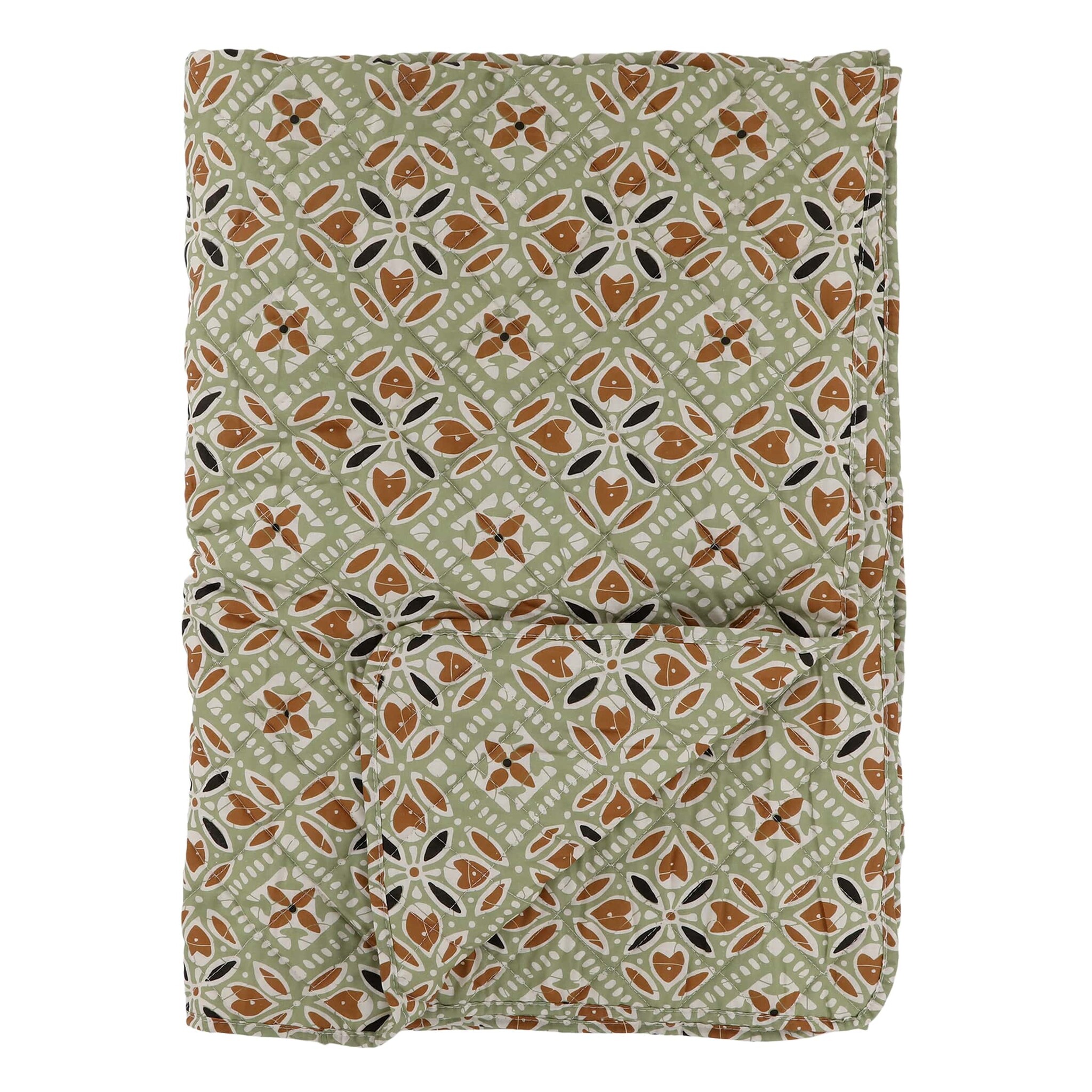 Aix Quilt mit Batikmuster, teracotta 