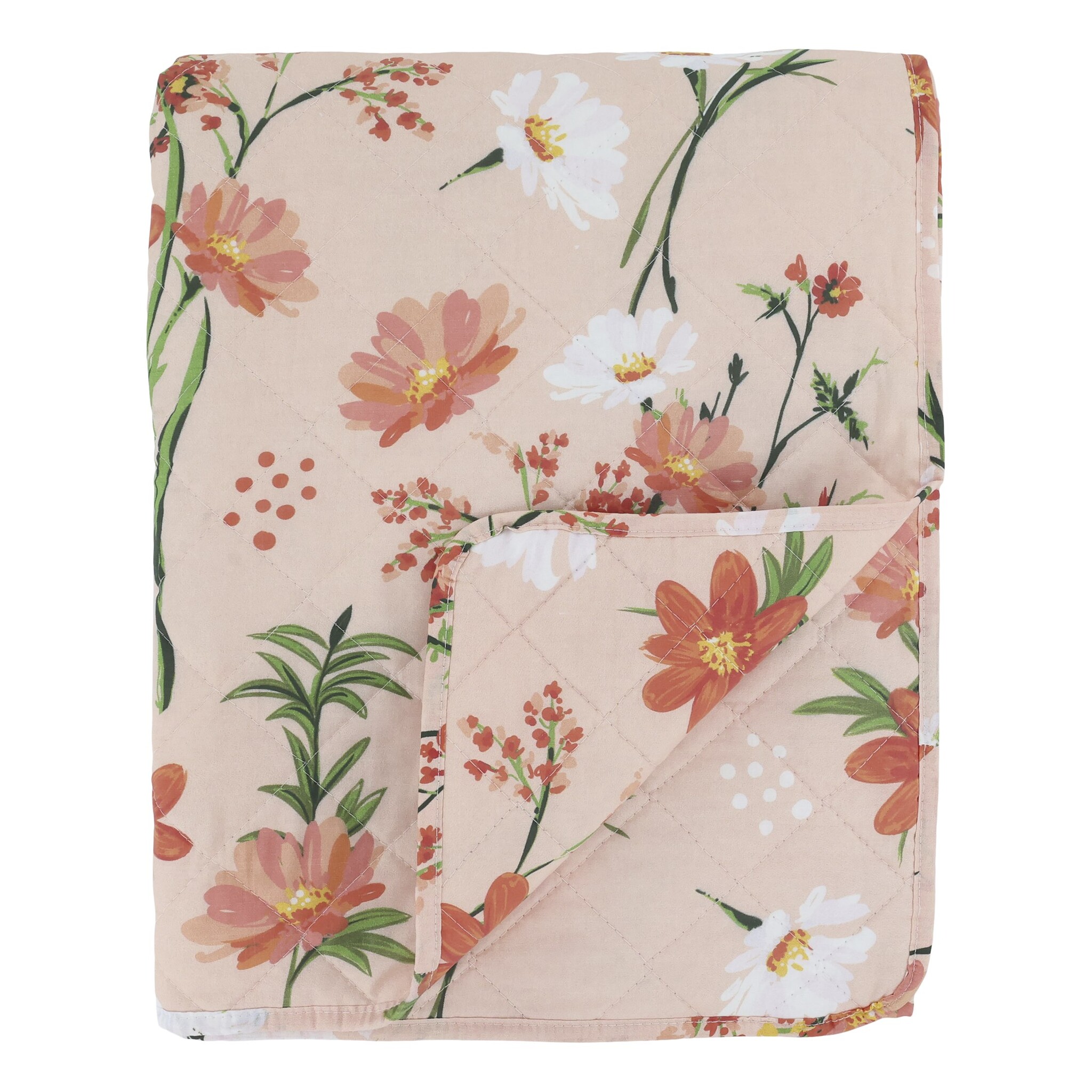 Aix Quilt mit Blumenmuster, rosa 