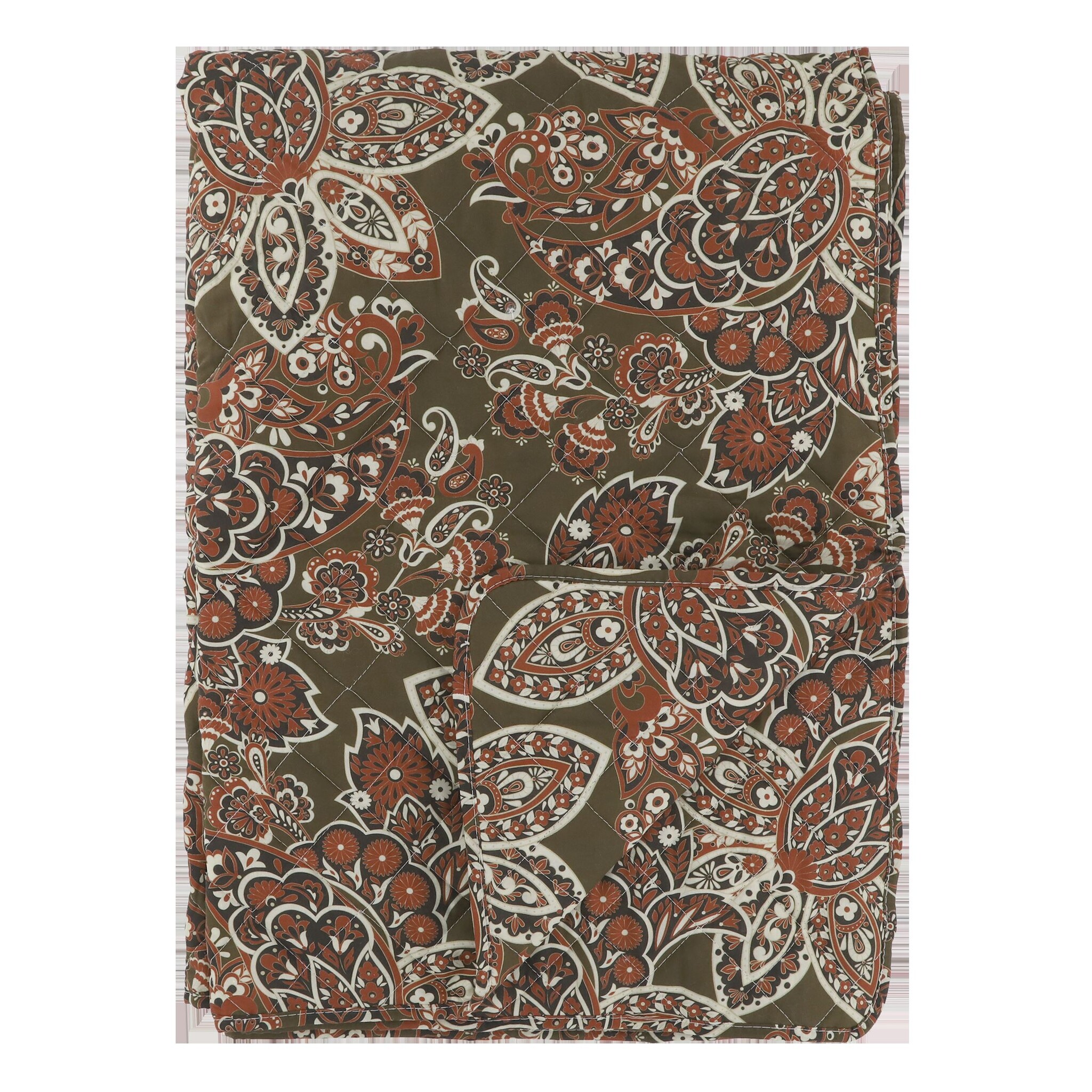 Aix Quilt mit Paisley Motiv 2, Terracotta 