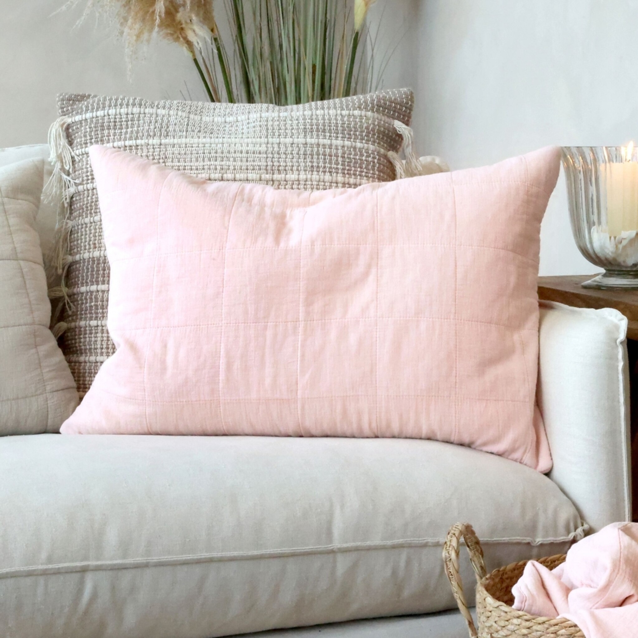 Aix Vintage Kissenbezug, rosa 