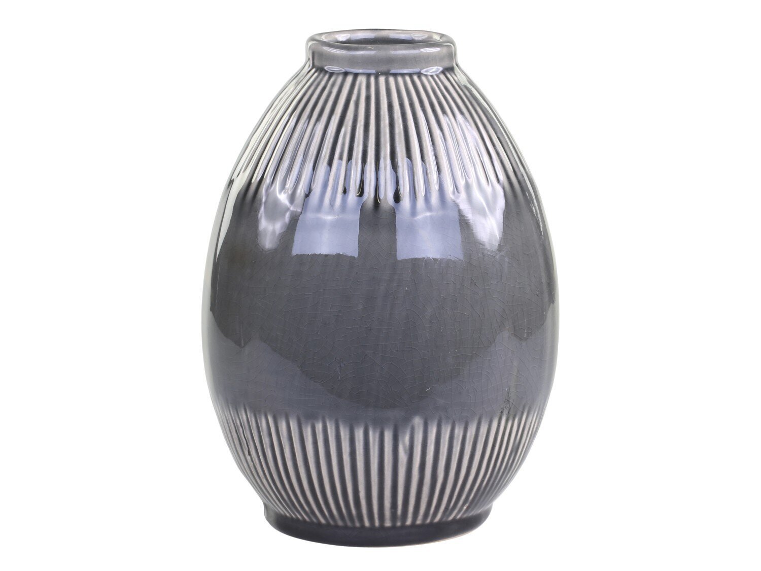 Alsace Vase mit gestreiftem Muster, opal