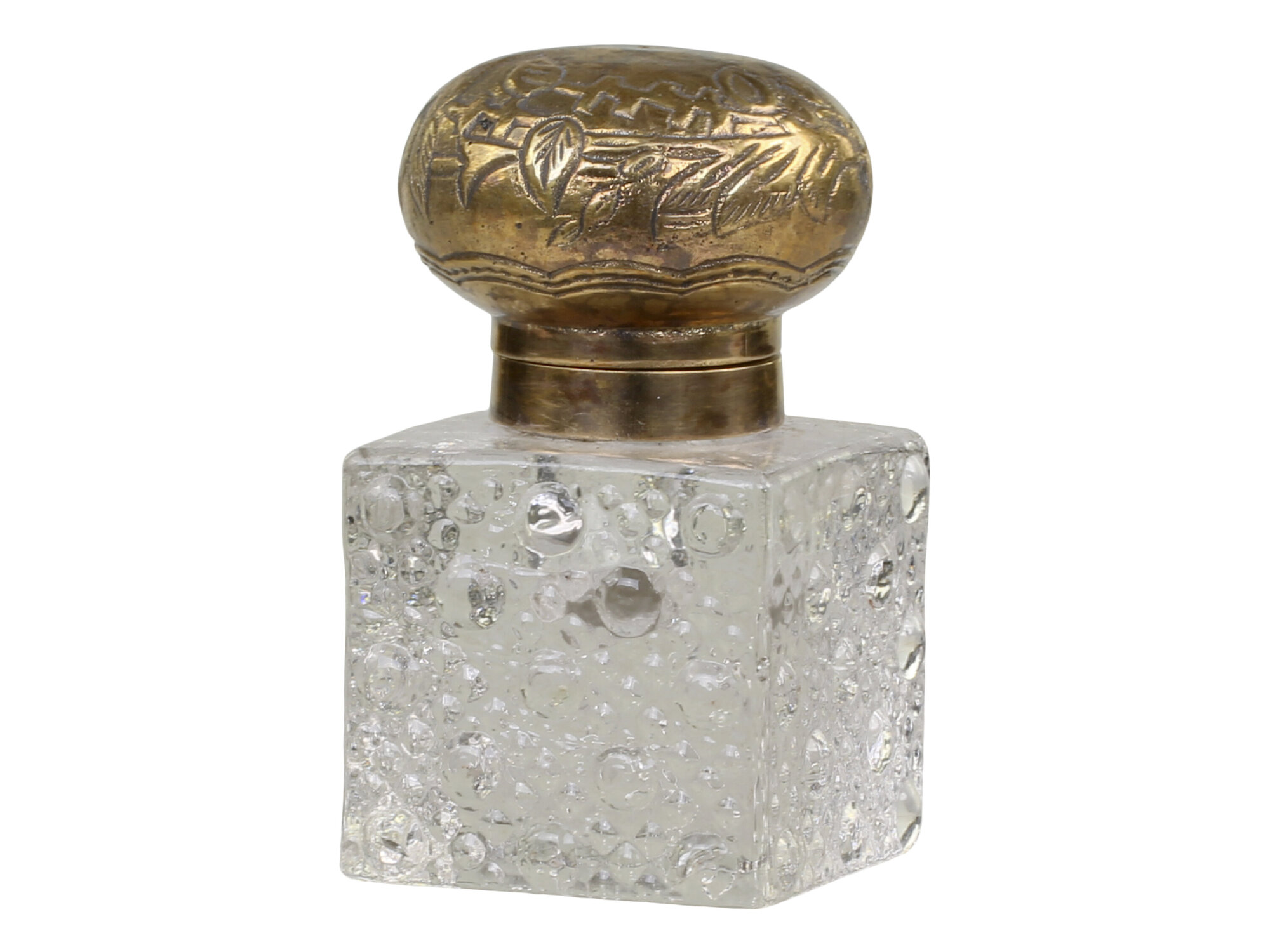 Alt franz. Vase Drop mit Deckel, gold 