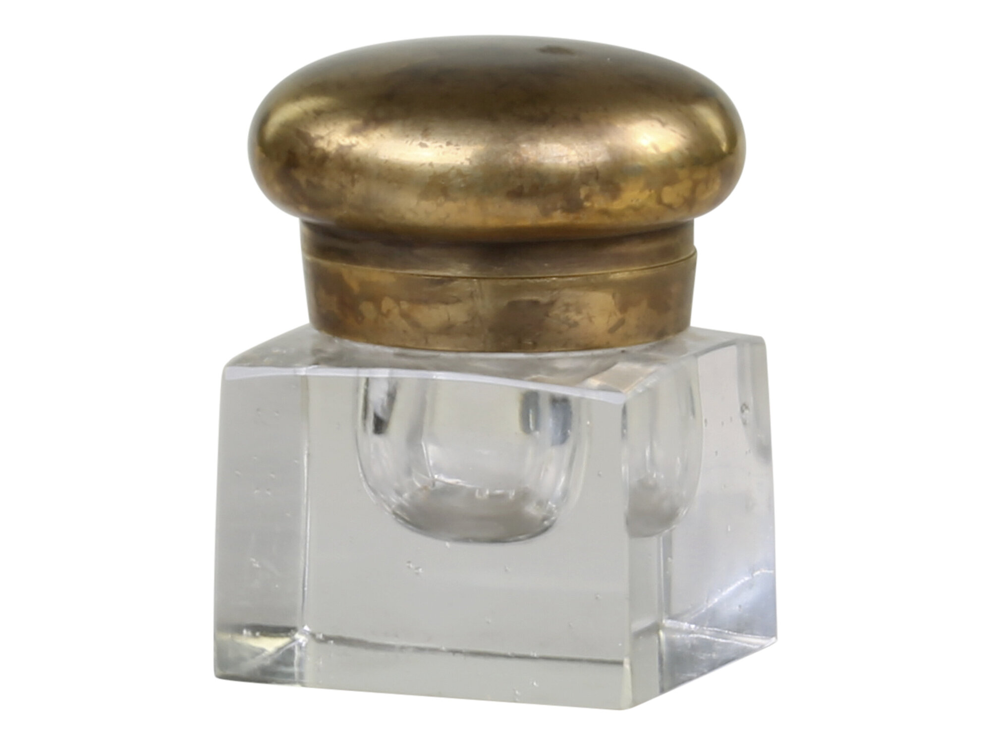 Alt. franz. Vase mit Deckel Plain, gold 