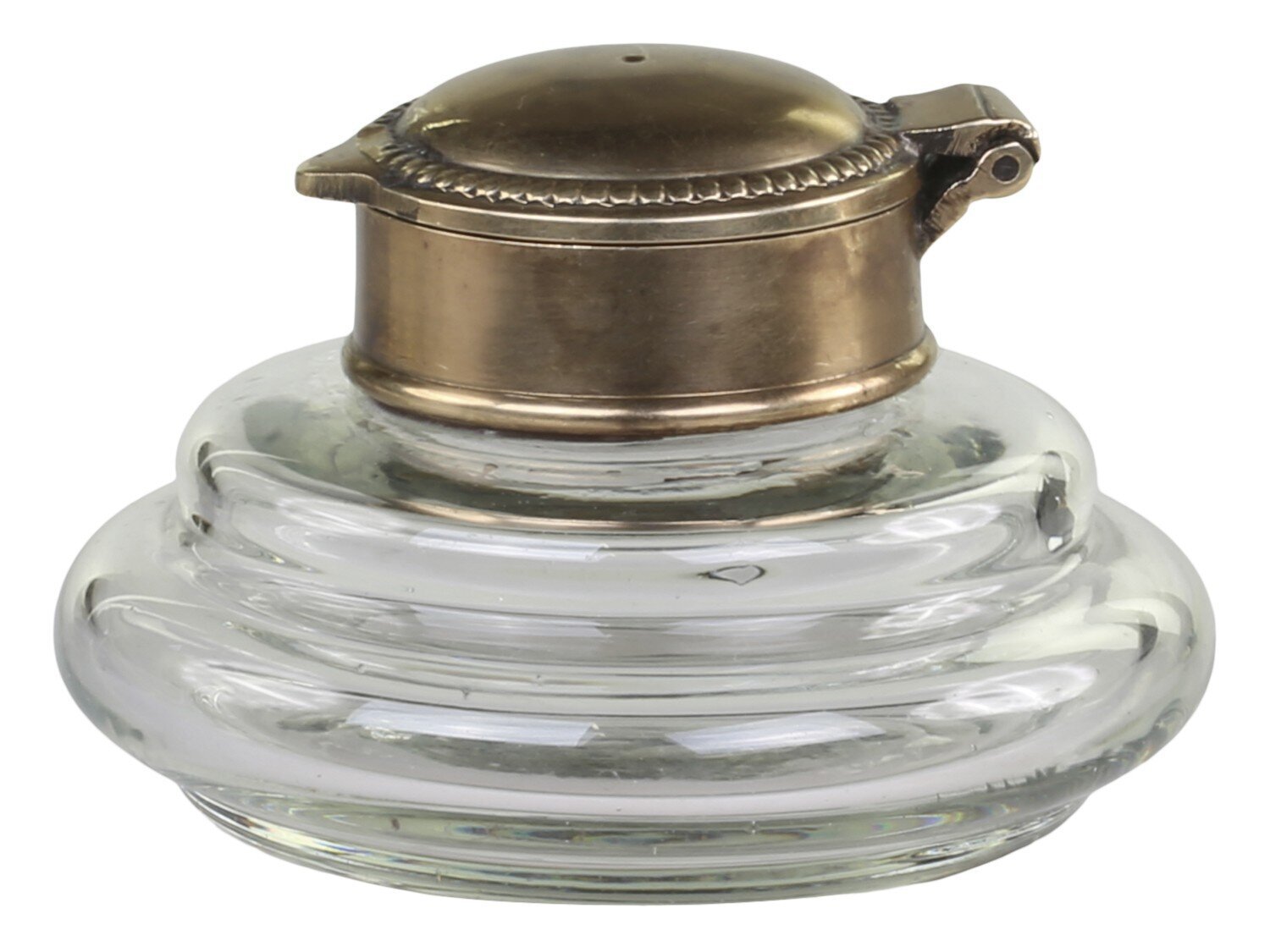 Altfranzösische Vase mit Deckel, messing