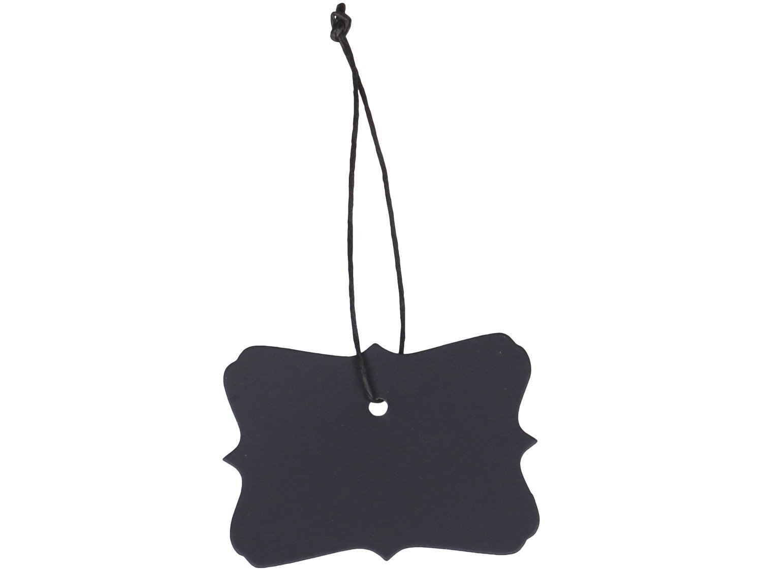 Anhänger mit gewellter Kante, schwarz