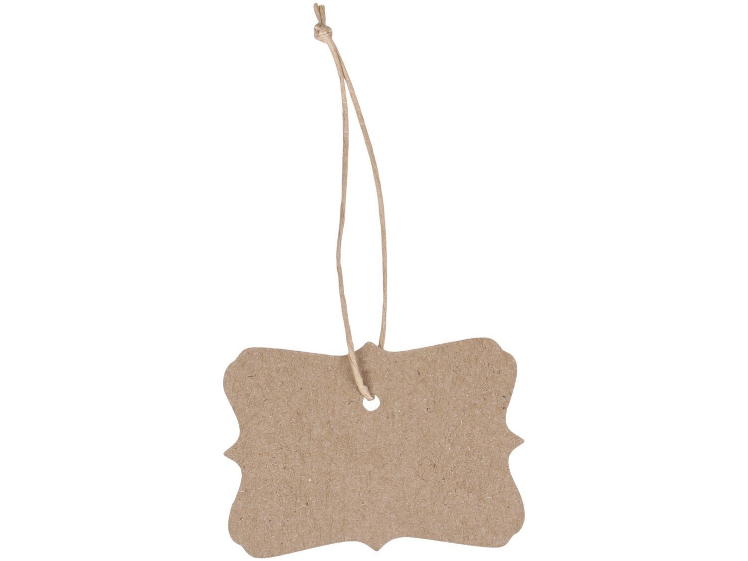 Anhänger mit gewellter Kante, natur