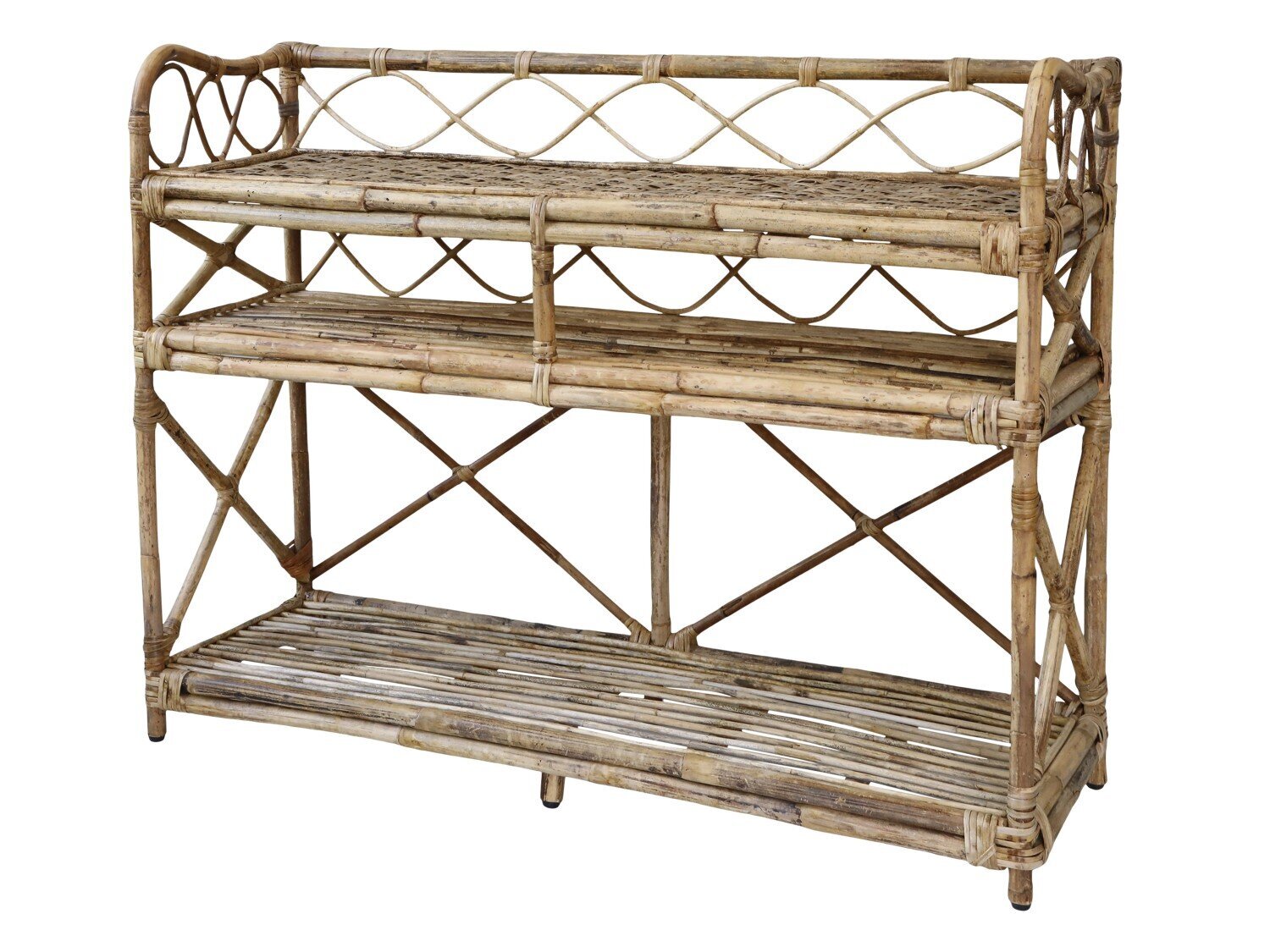 Anrichtetisch mit 3 Ablagen, natur 