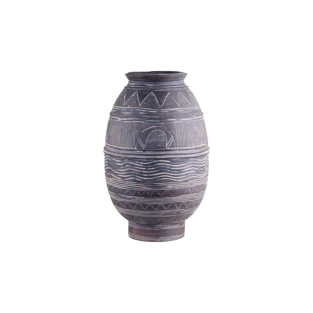 Antike Vase mit Muster, kohle 