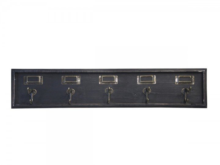 Chic Antique antikes Kleiderhakenbrett, antik kohle 65 x 13,5 x 9 cm