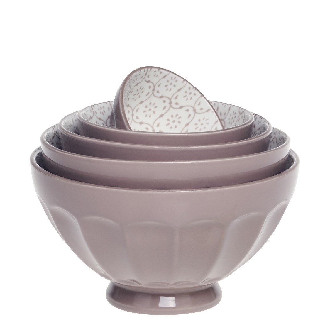 Ares Latteschüssel mit Muster im Set, oliven 