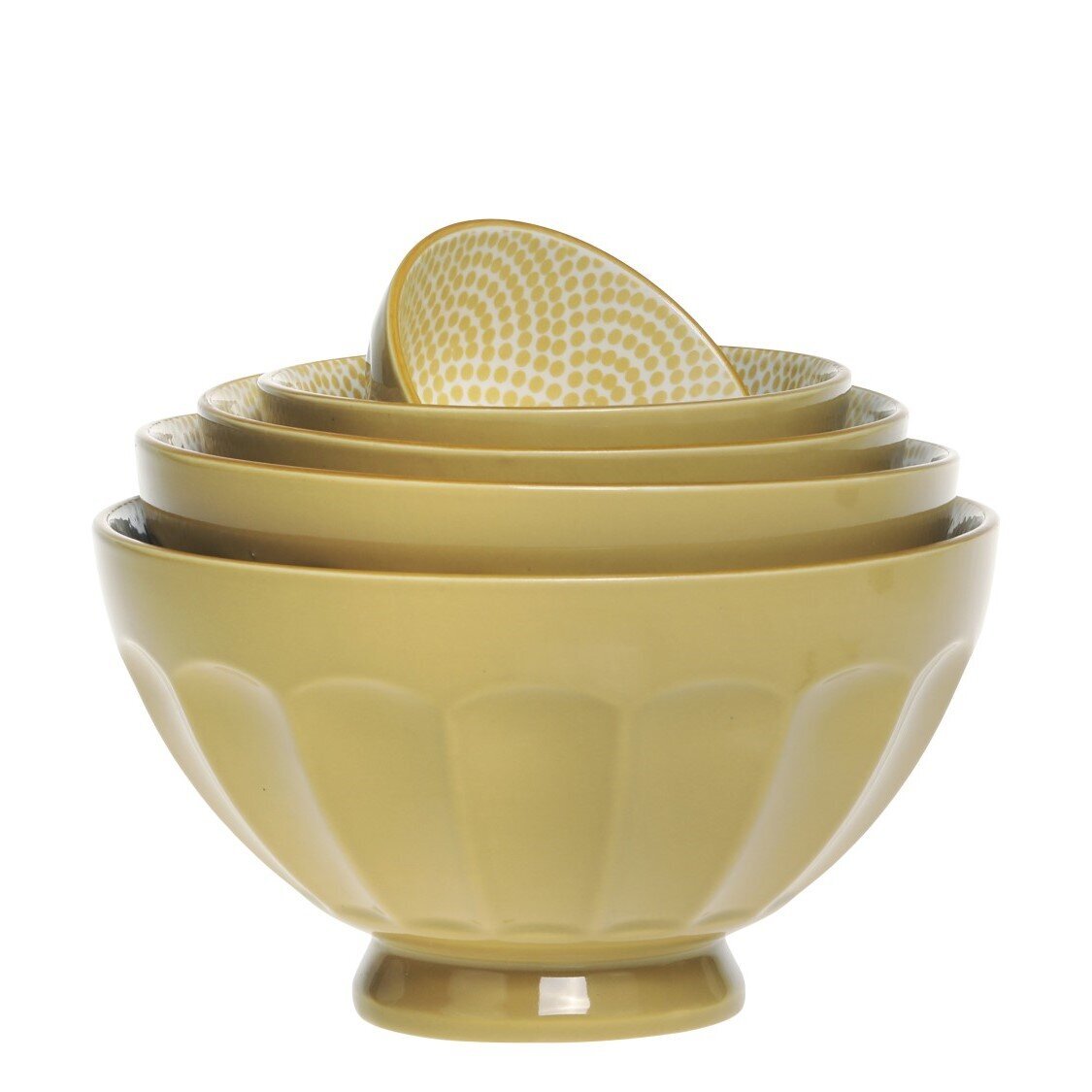 Ares Latteschüssel mit Muster im Set, senf 