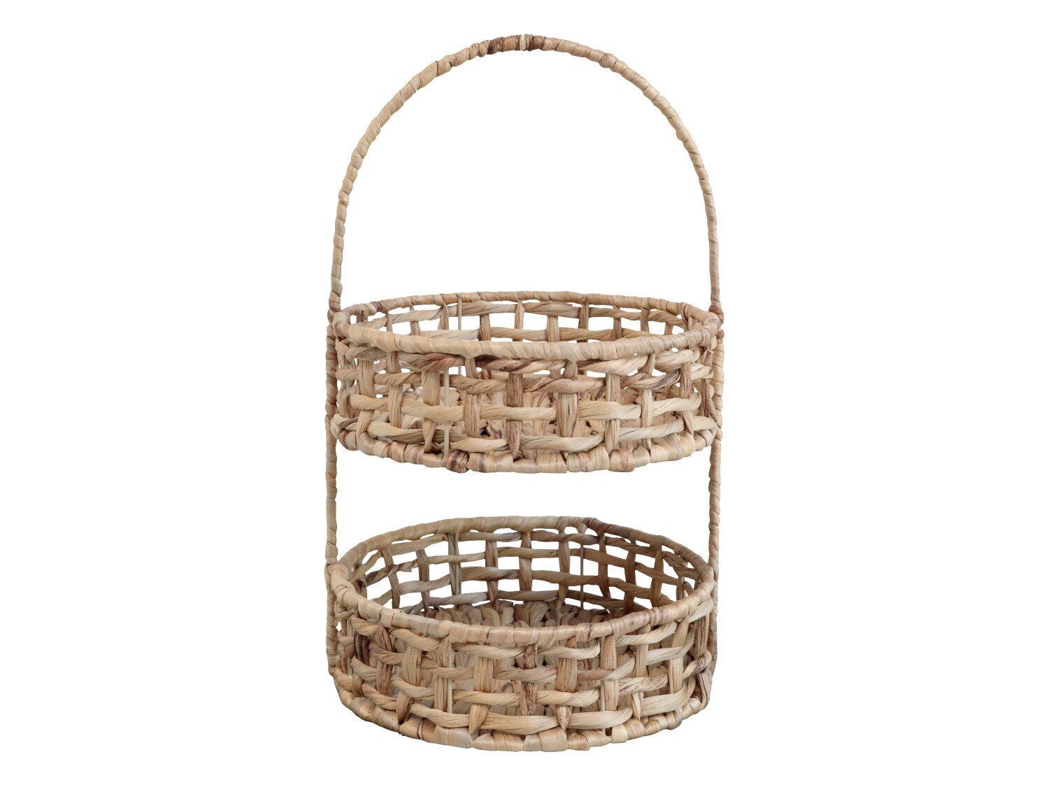 Aufsatz mit 2 Körben, natur 