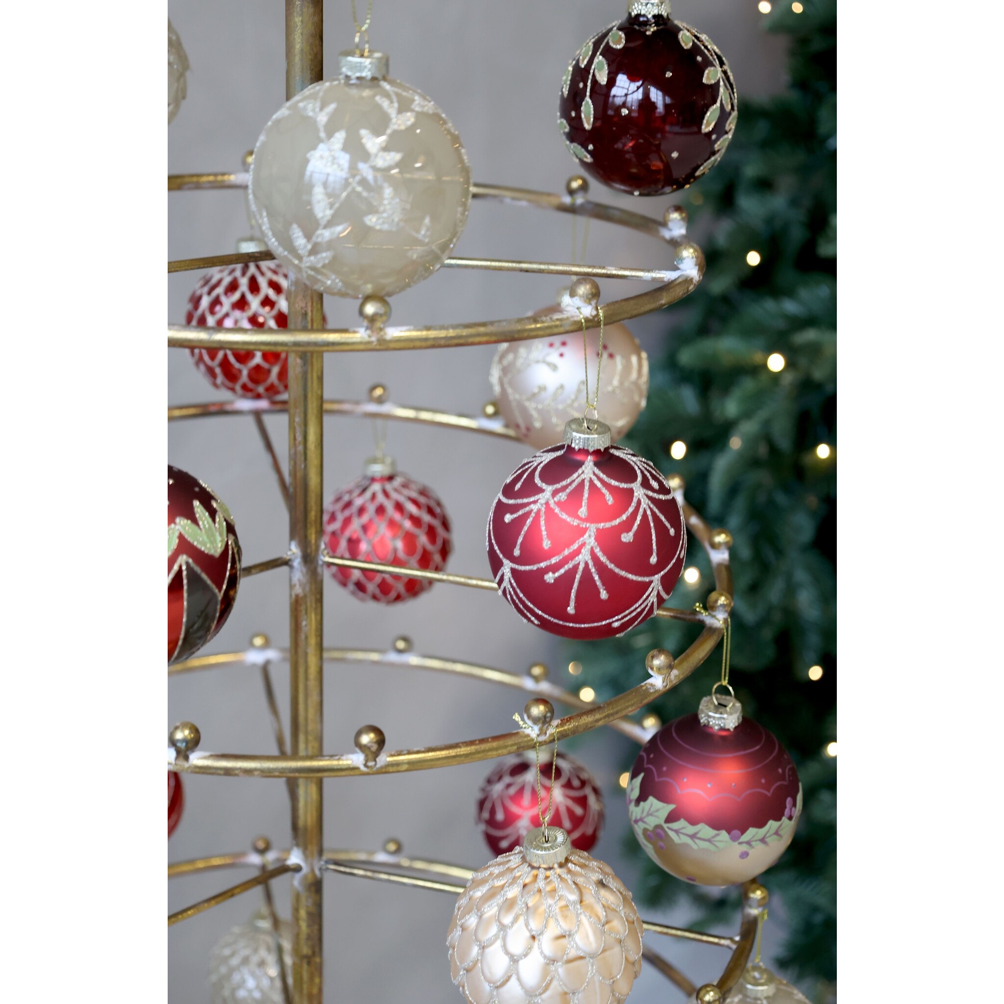 Aufsatz Weihnachtsbaum auf Fuß, bronze