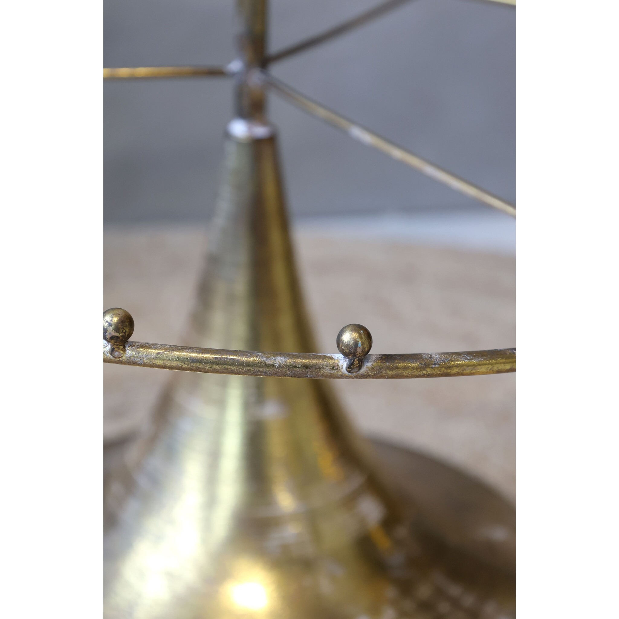 Aufsatz Weihnachtsbaum auf Fuß, bronze