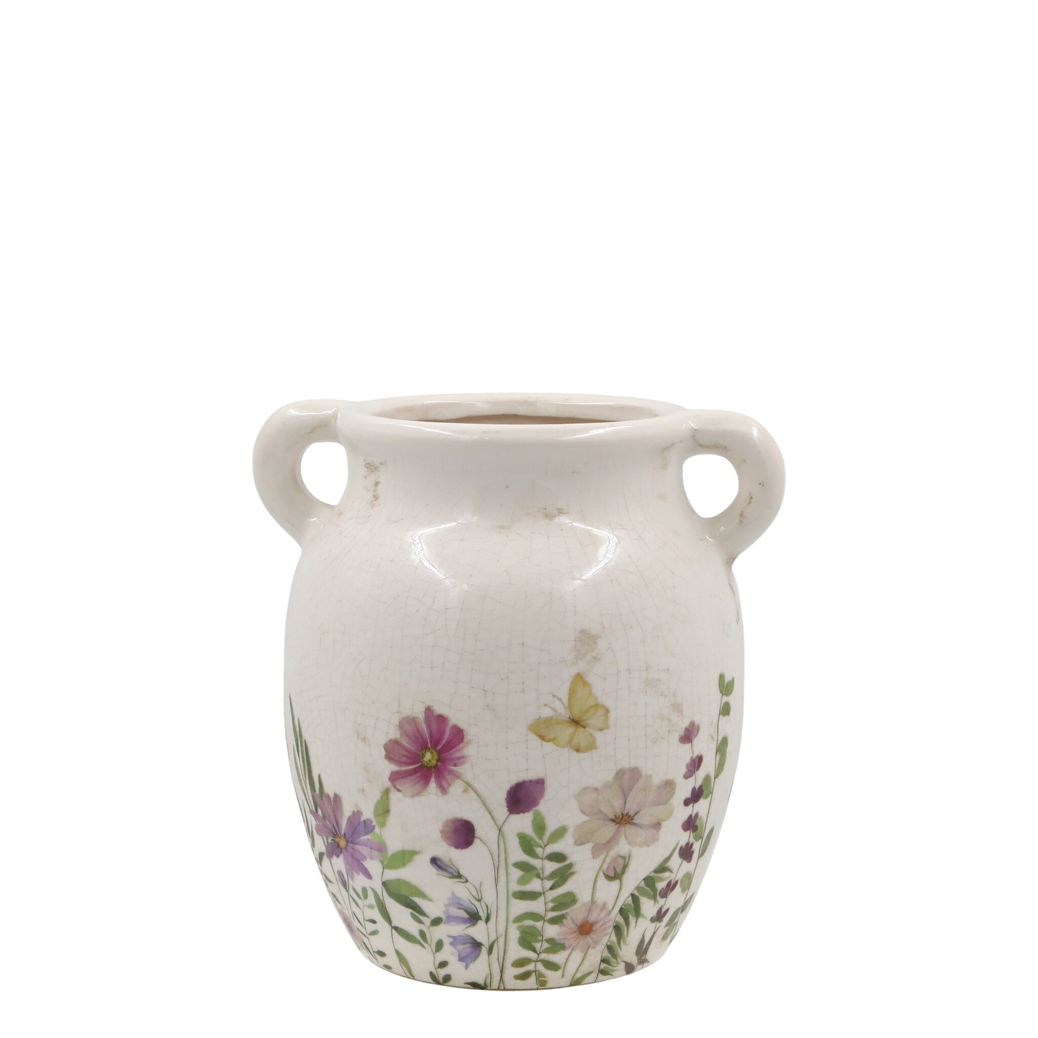 Avignon Kanne mit Blumenmotiv, creme 