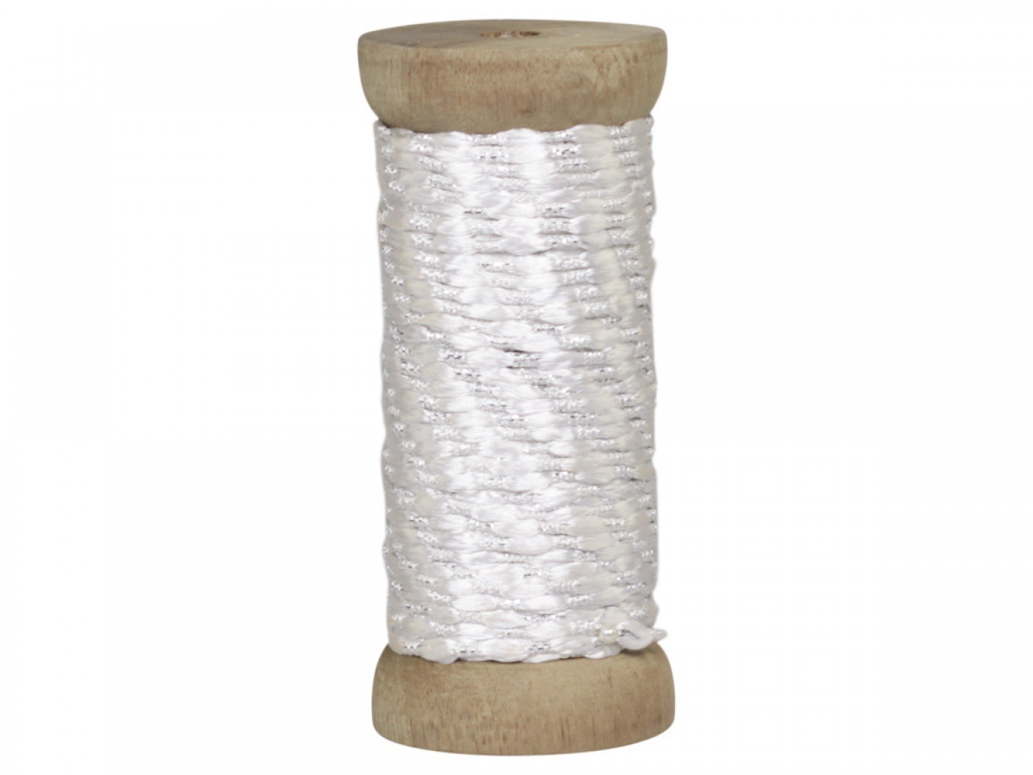 Band auf Holzspule glänzend, antik champagner 