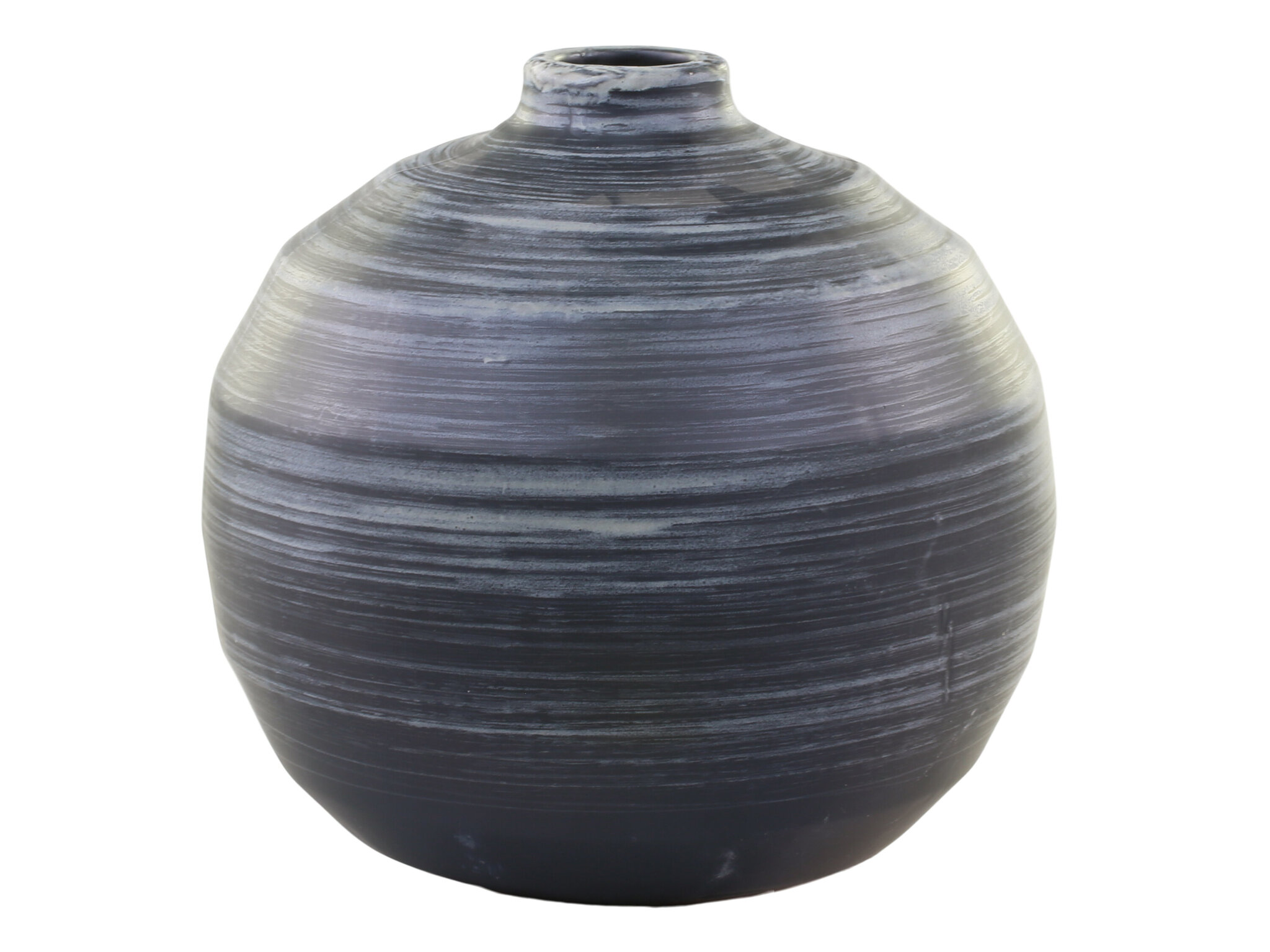 Bauchige Vase Limoux, antik schwarz