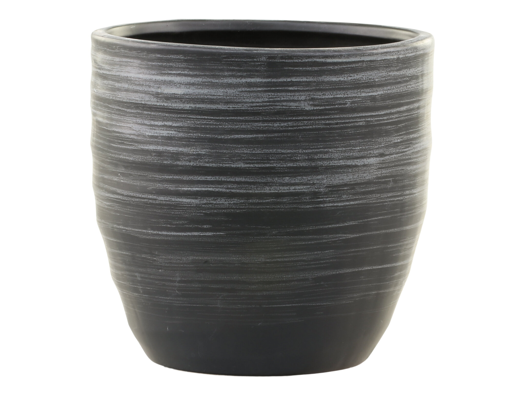 Blumentopf Limoux, antik schwarz Ø15,5 x H14,5 cm