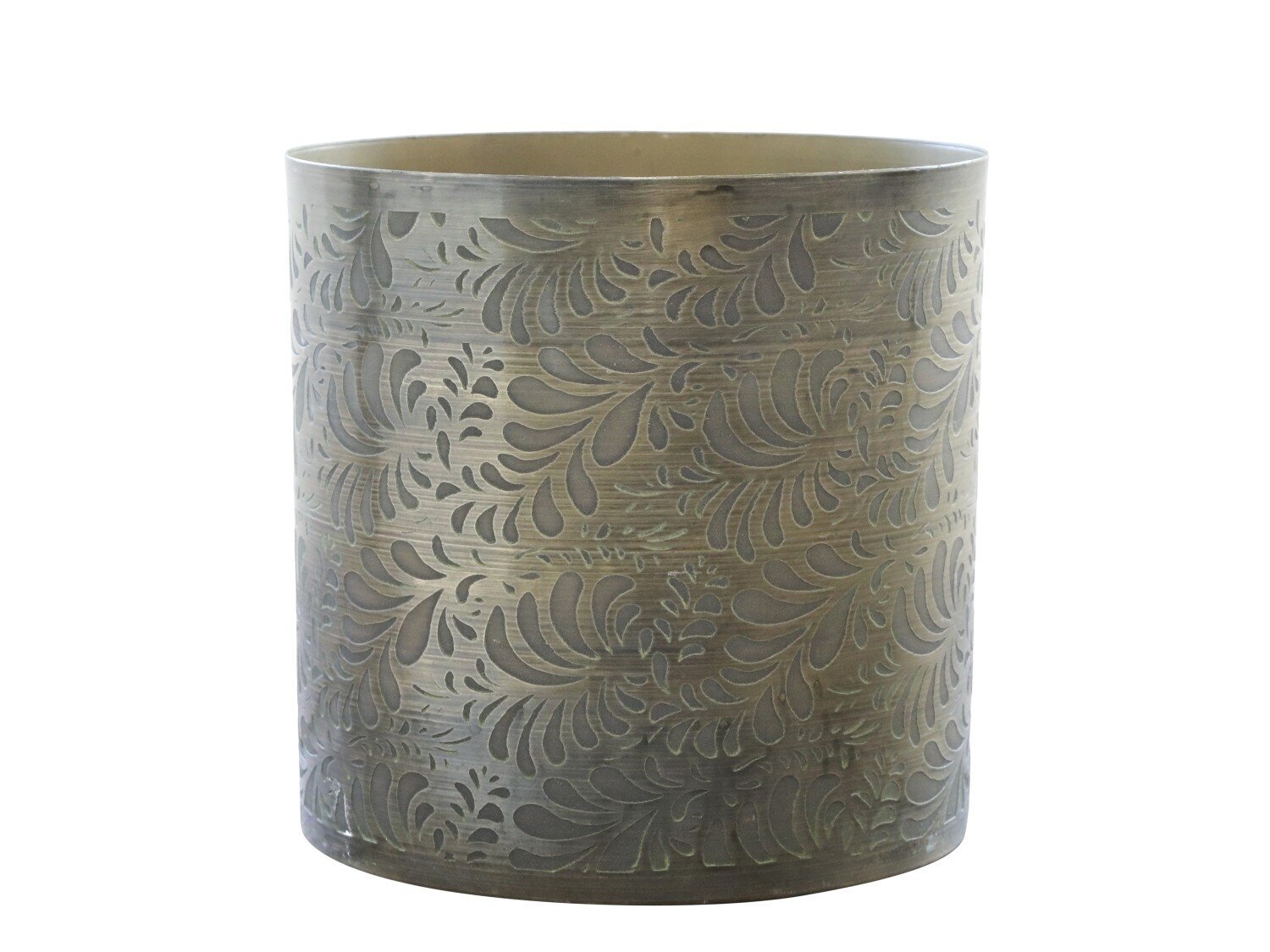 Blumentopf mit Muster wasserdicht, antique creme 