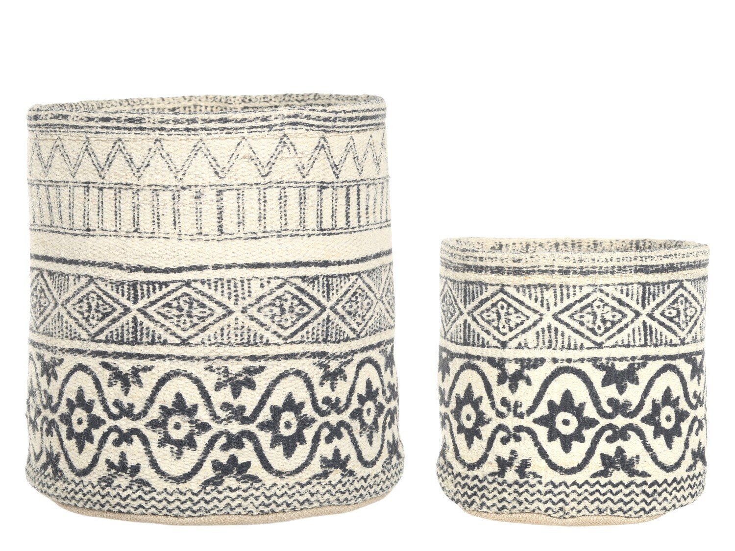 Blumentopf mit Plastfütterung im Set, schwarz 