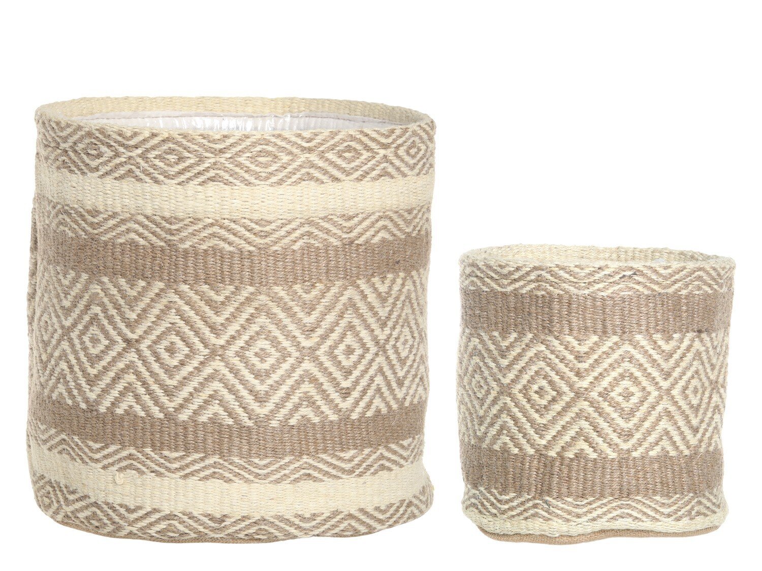 Blumentopf mit Plastfütterung im Set, natur 