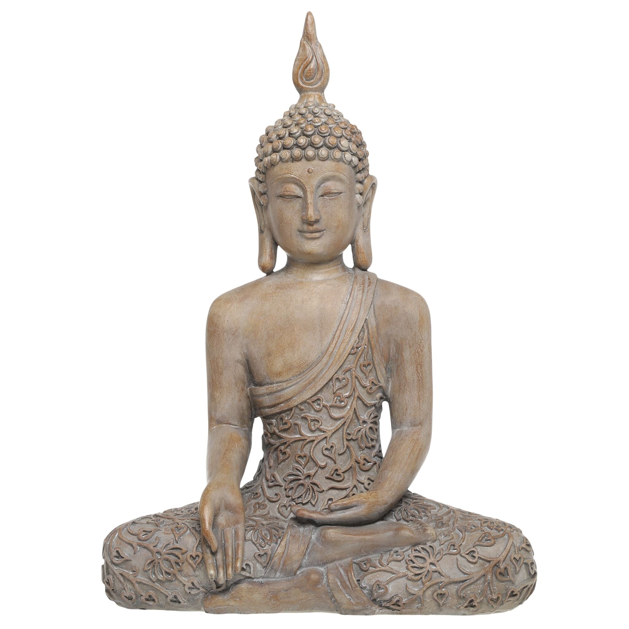 Buddha Figur aus Polyresin, latte 