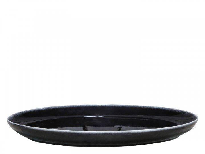 Chic Antique Calais Tablett oval, schwarz 