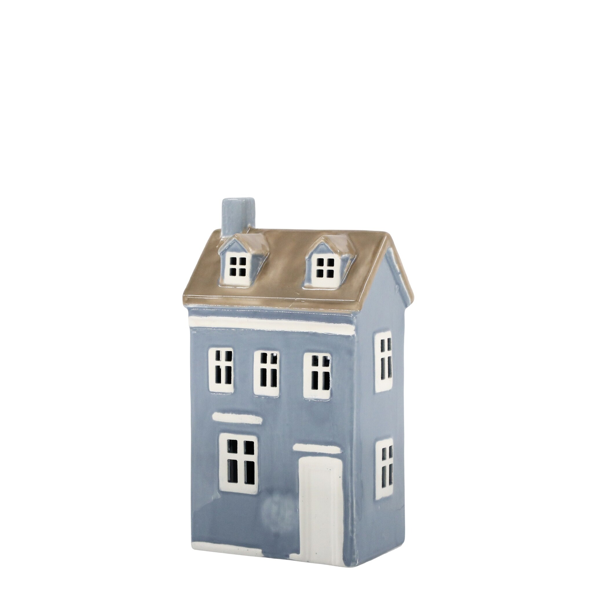 Chamonix Keramikhaus für Teelicht 7, sky blue, sky blue 