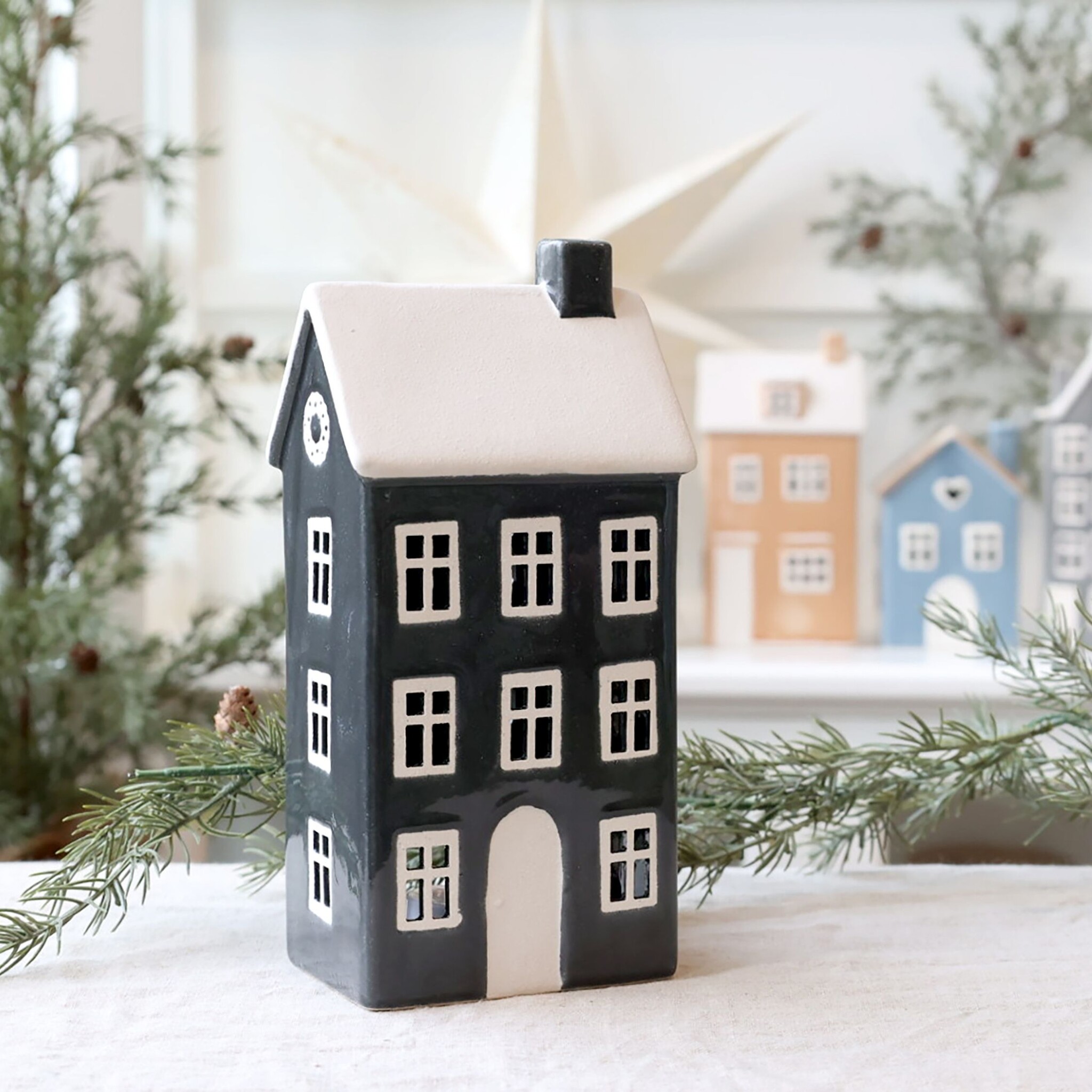 Chamonix Lichthaus 5 für Teelicht, schwarz 